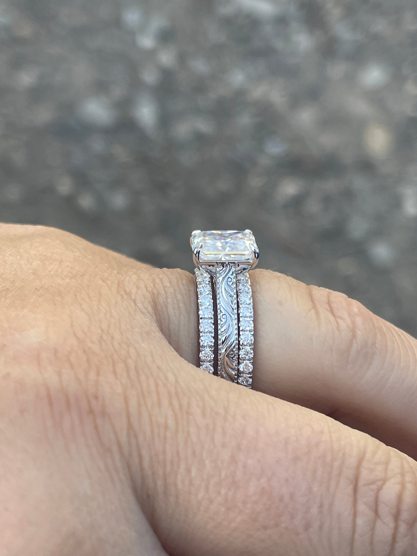 Chancie Moissanite Wedding Band