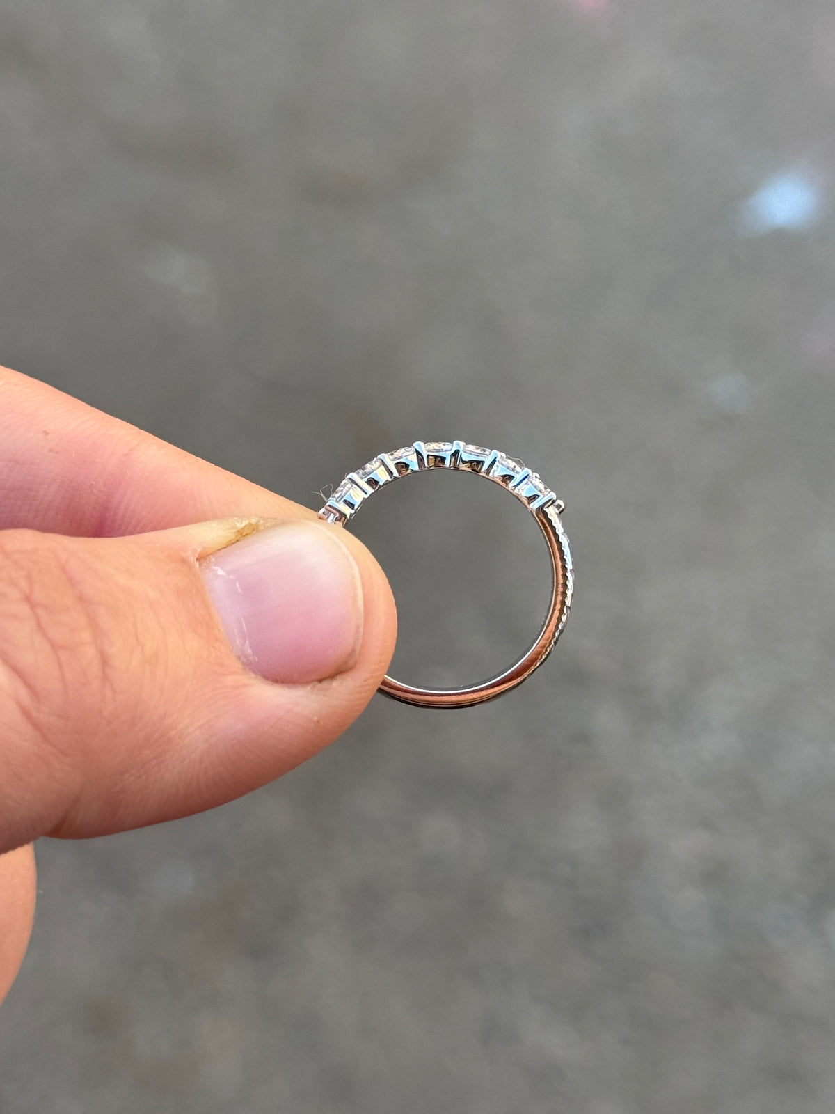 May Moissanite Wedding Band Tines Ranch Co