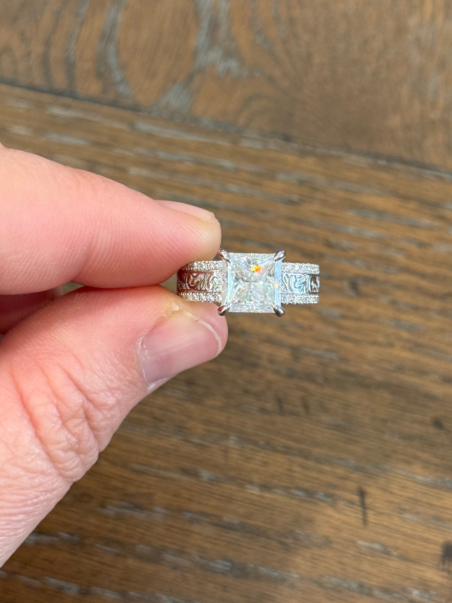 Lacey 6.5US 10K White Gold Engagement Ring Engagement Rings Tines Ranch Co