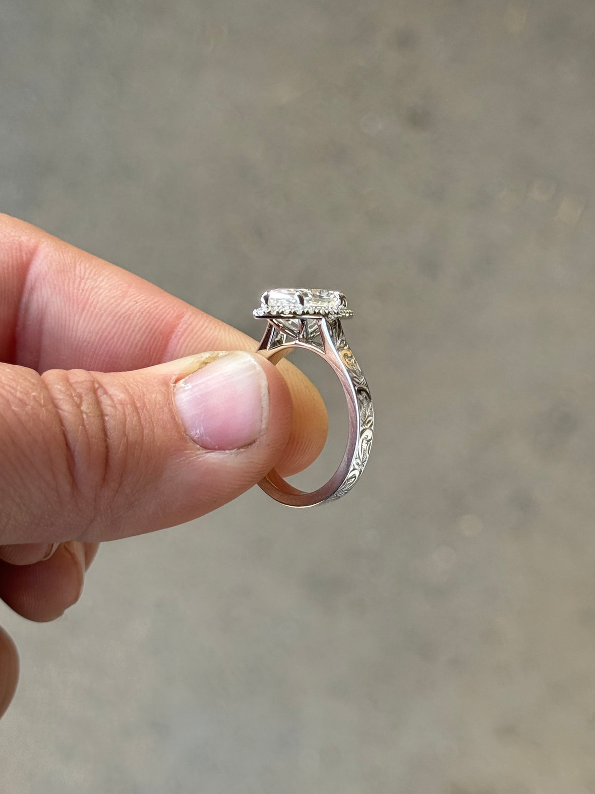 Riviera Cathedral Sterling Silver Engagement Ring