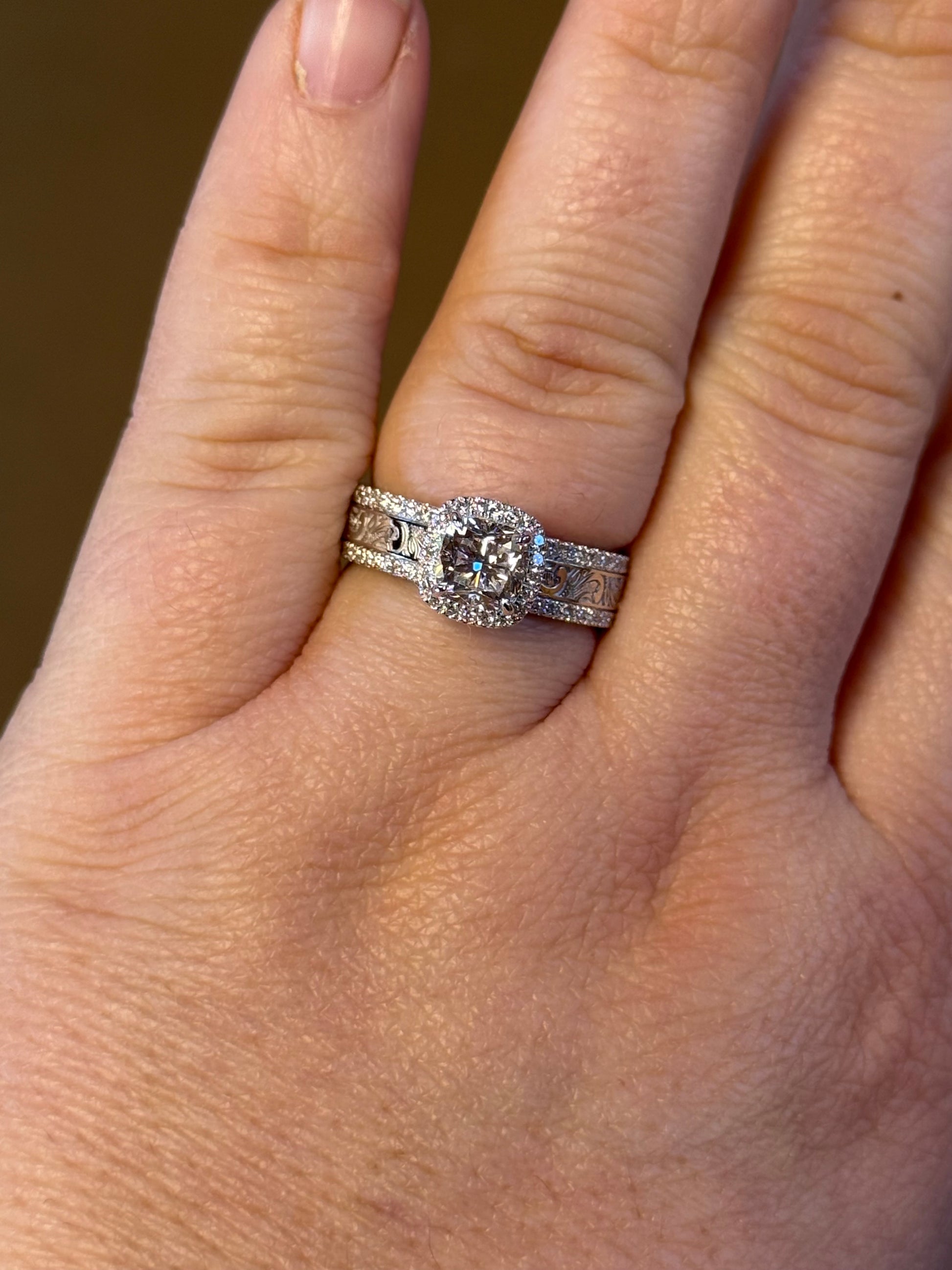 Jean 1.5ct DIAMOND 9.5US 10K White Gold Engagement Ring Engagement Rings Tines Ranch Co