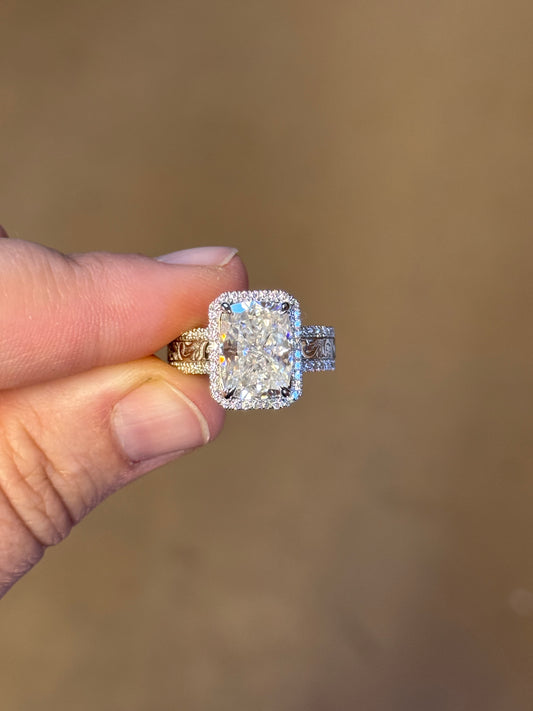 Kennedy 5ct Sterling Silver Engagement Ring Engagement Rings Tines Ranch Co