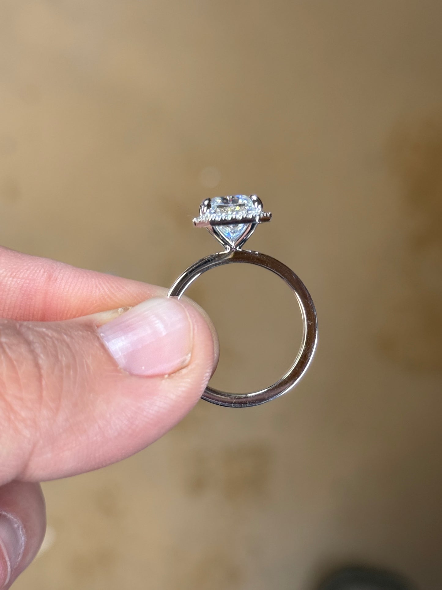 Dunn 4ct 8US 10K White Gold Engagement Ring Engagement Rings Tines Ranch Co