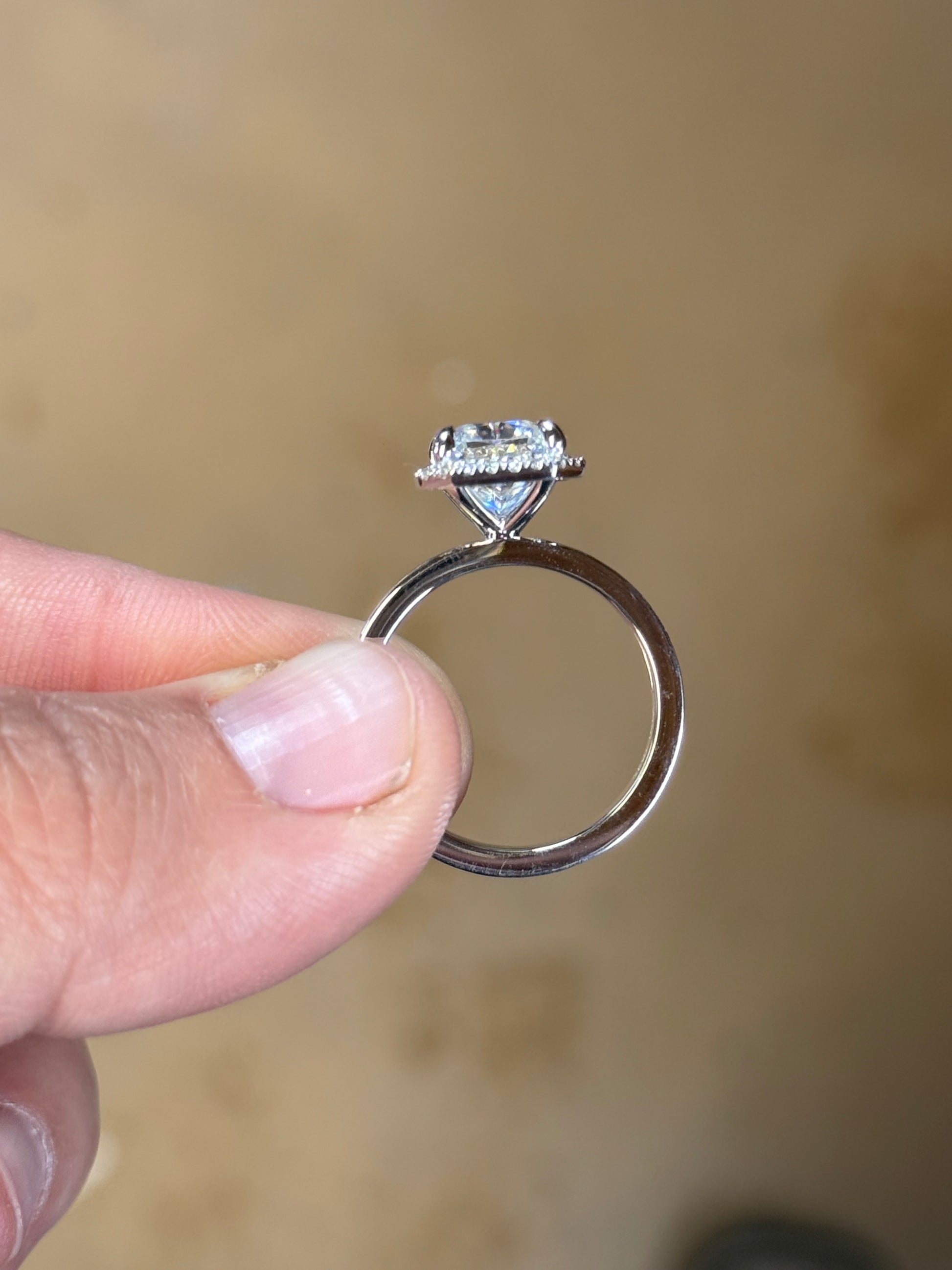 Dunn 4ct 8US 10K White Gold Engagement Ring Engagement Rings Tines Ranch Co