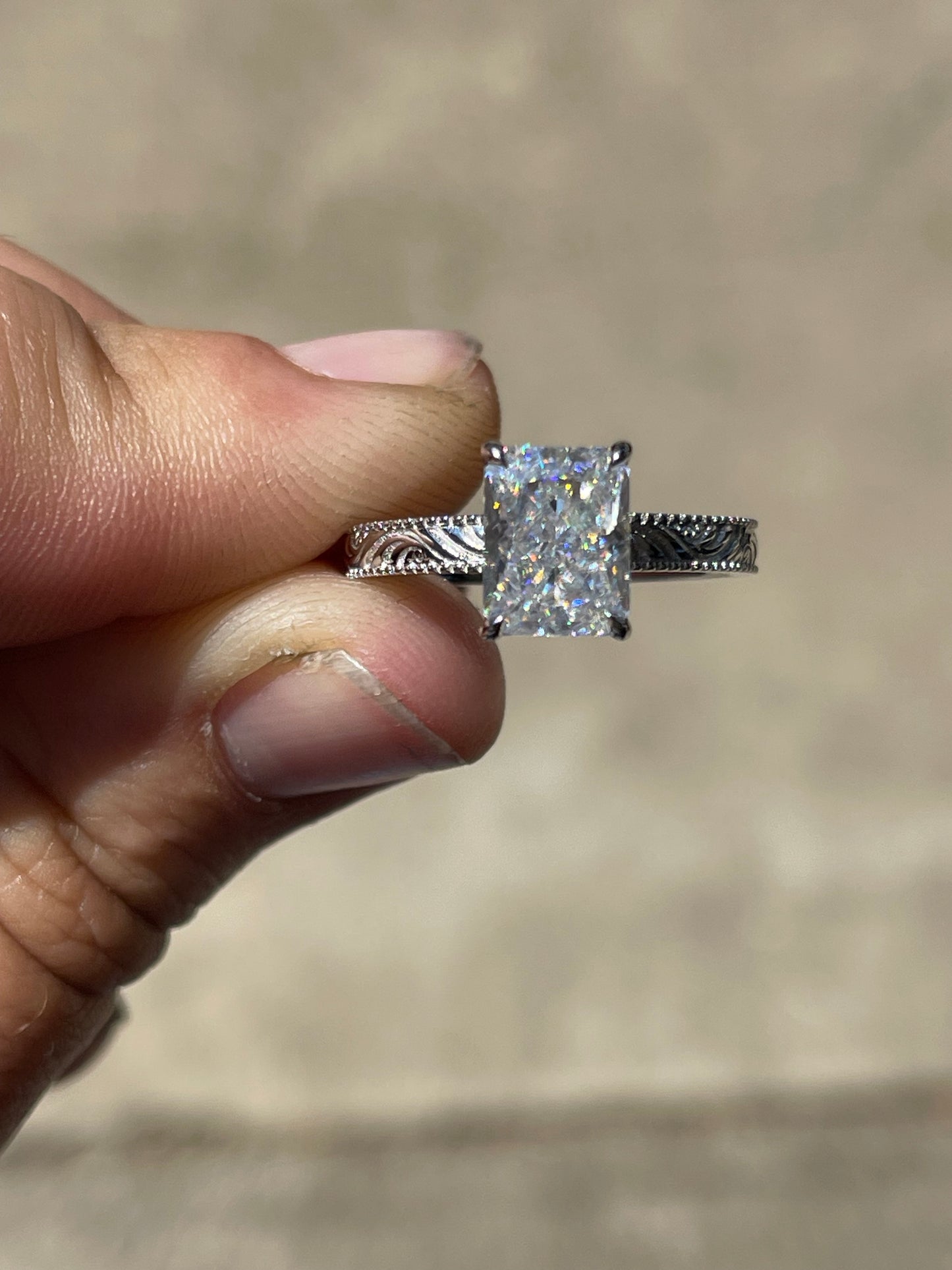 Beth Sterling Silver Engagement Ring