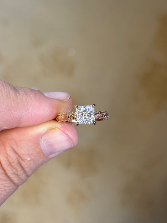 Shiloh 1.5ct 7US 14K Rose Gold Engagement Ring Engagement Rings Tines Ranch Co