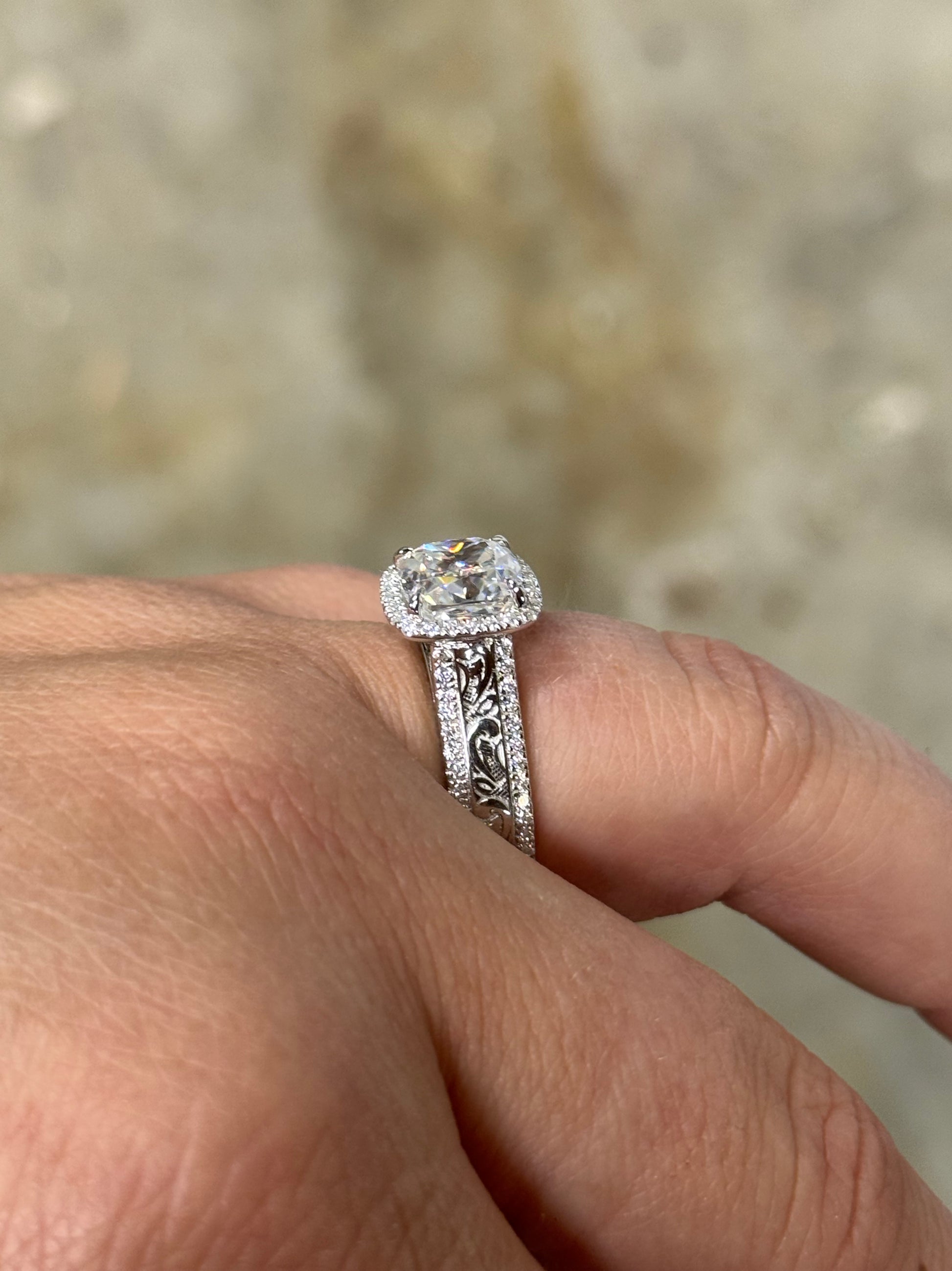 Jean DIAMOND Cathedral Engagement Ring Engagement Rings Tines Ranch Co
