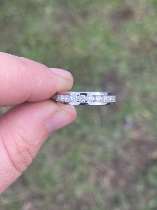 Harrison Moissanite Wedding Band