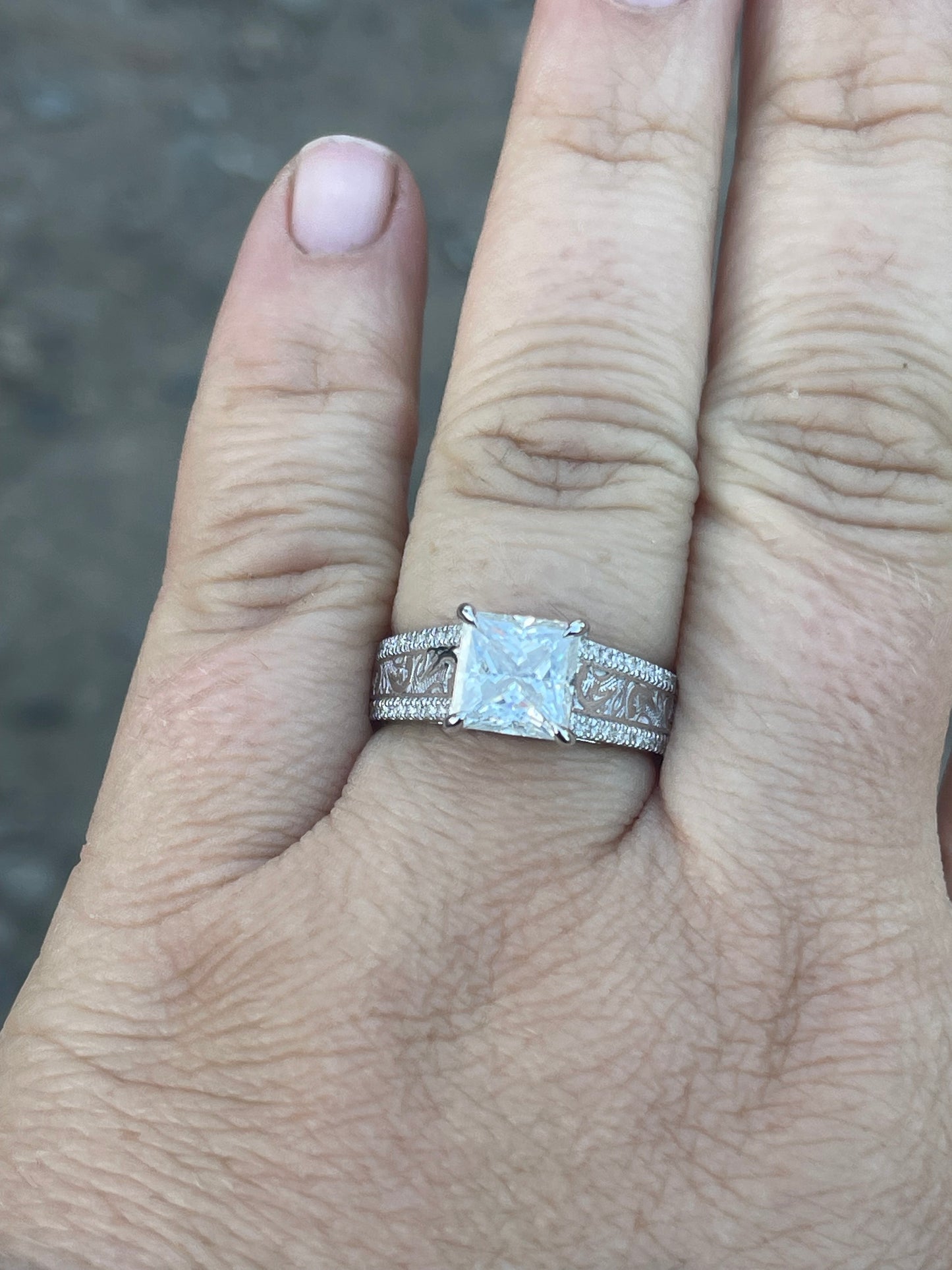 McKenna Cathedral Sterling Silver Engagement Ring