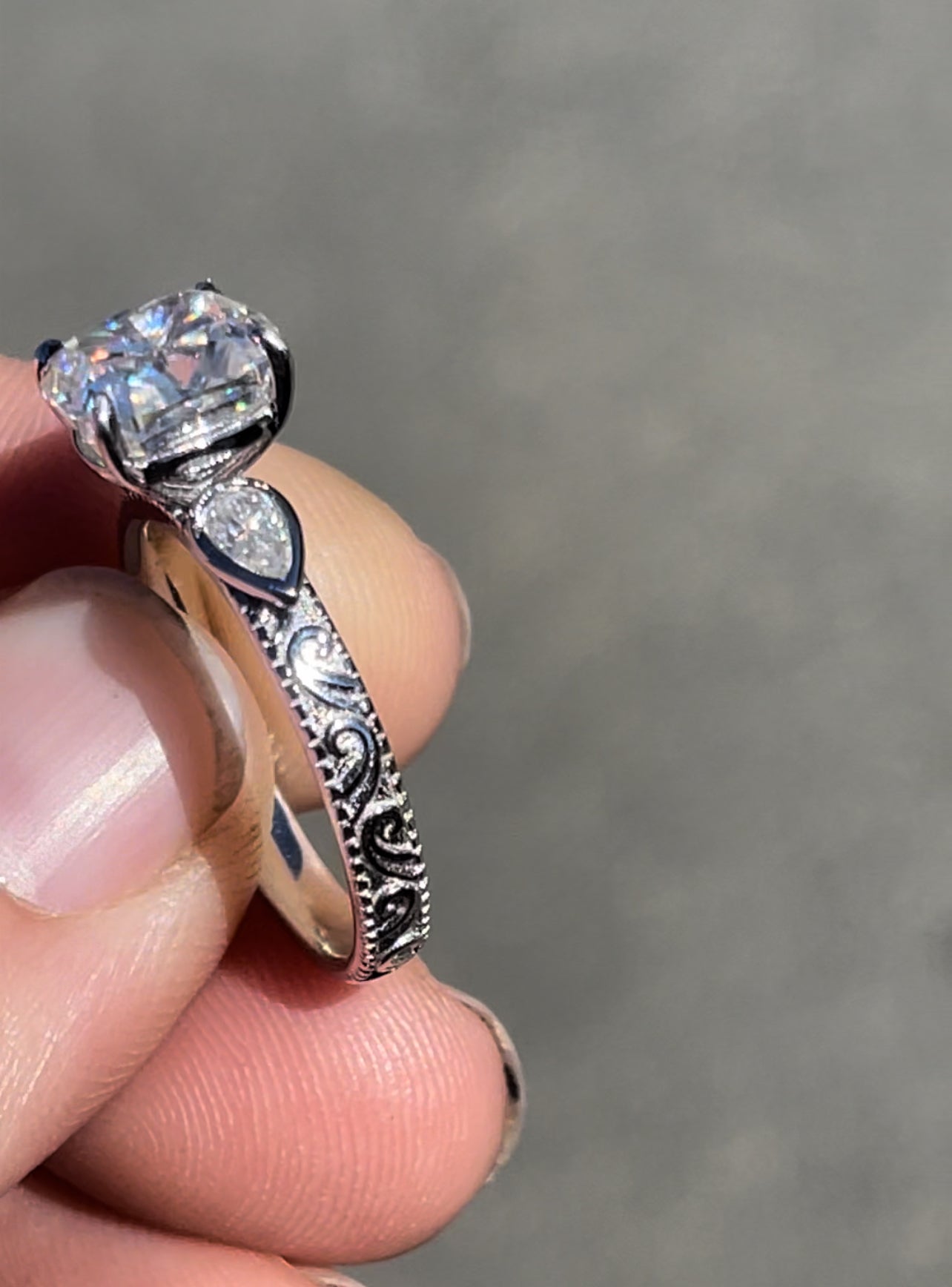 Harper Sterling Silver Engagement Ring