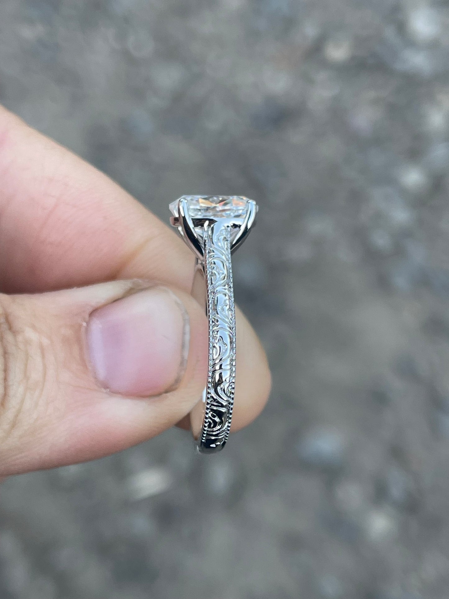 Honey Sterling Silver Engagement Ring