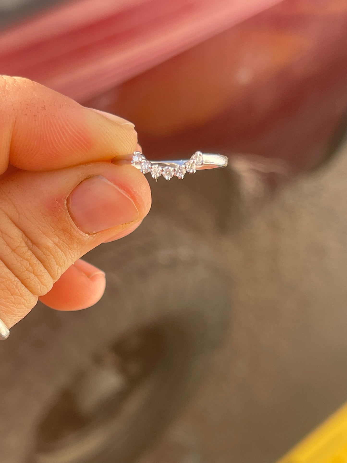 Sunny Moissanite Wedding Band