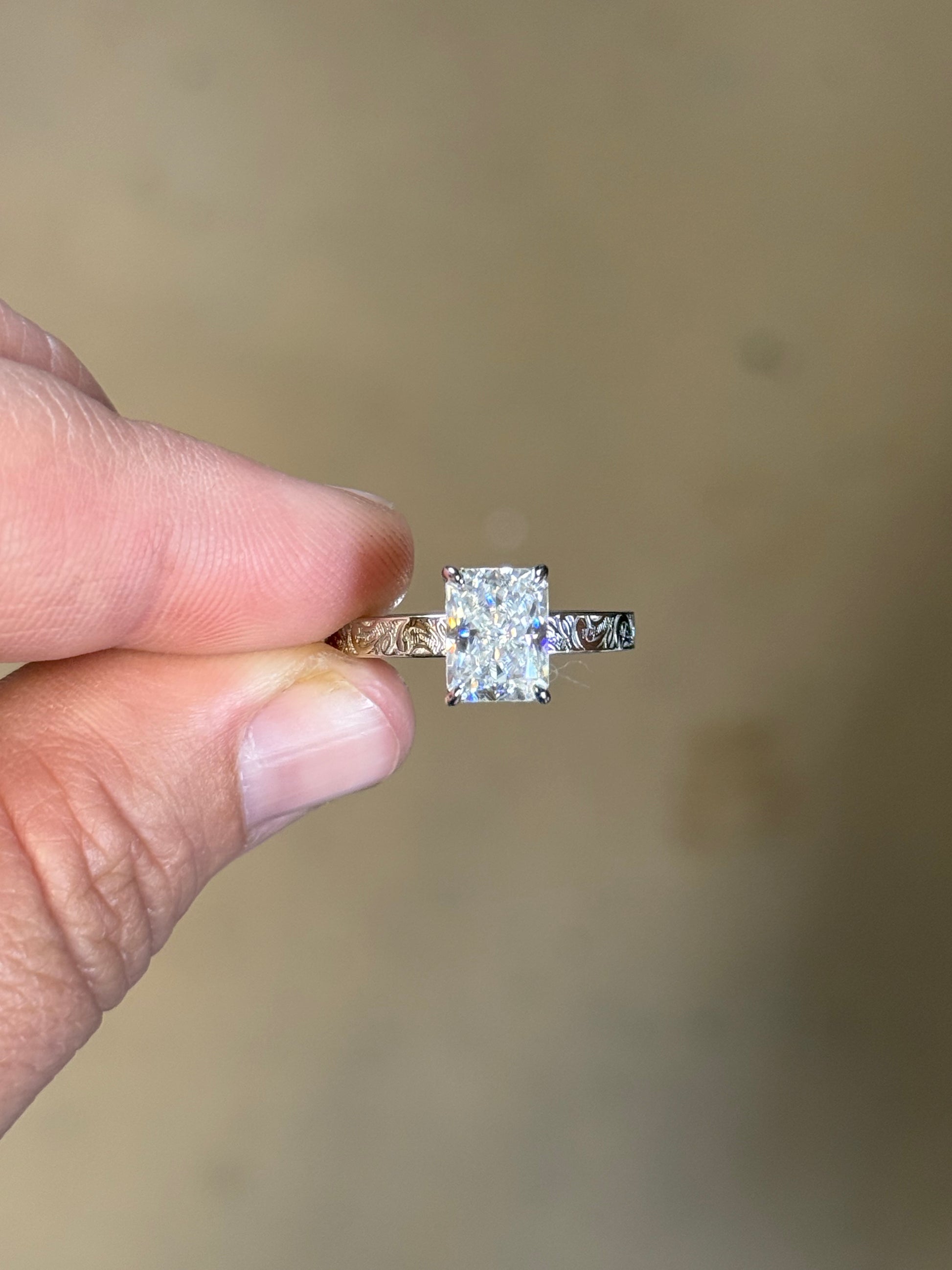 Micah 8US 10K White Gold Balance Invoice 2 of 2 DIAMOND Engagement Ring Engagement Rings Tines Ranch Co