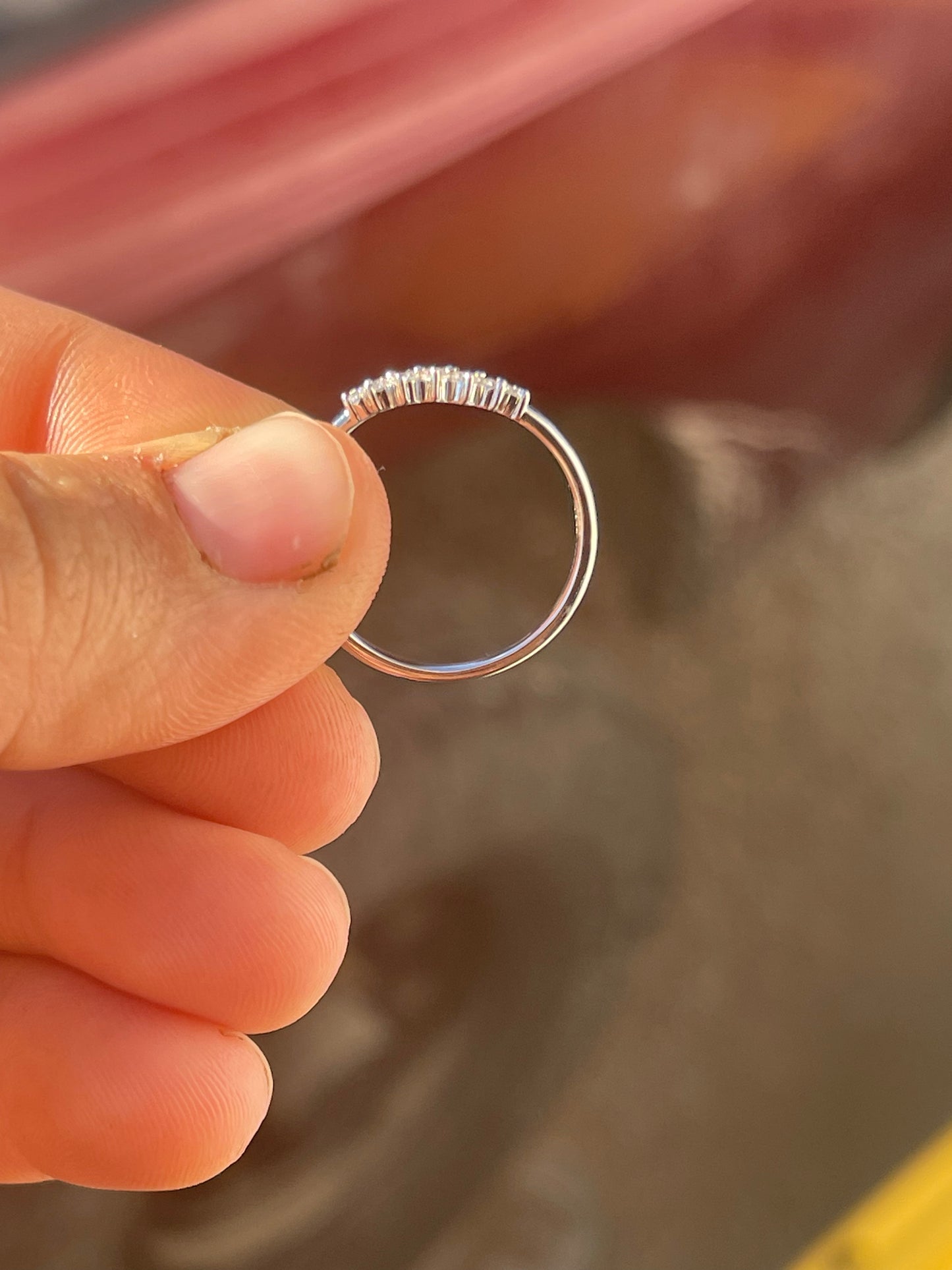 Sunny Moissanite Wedding Band