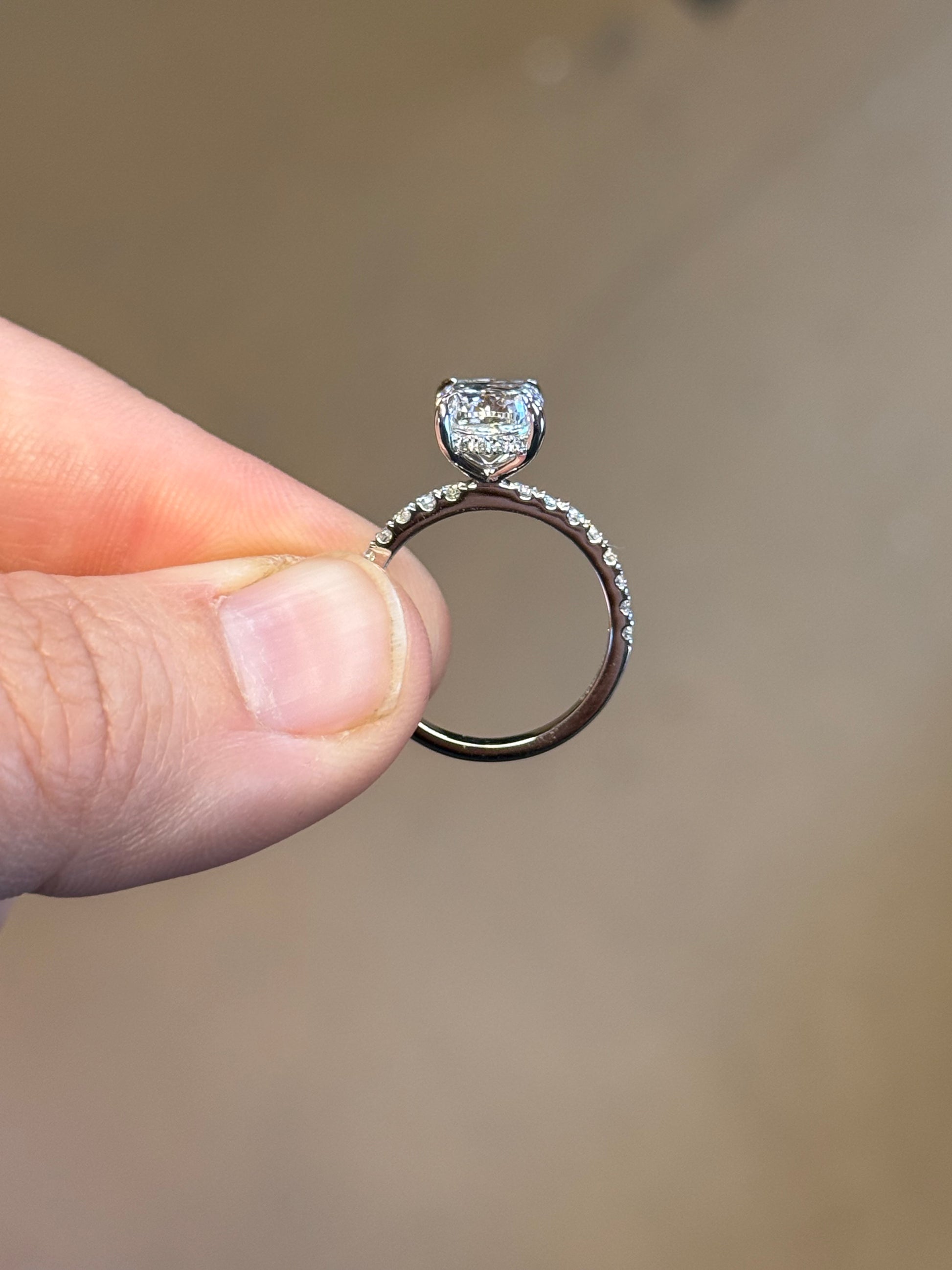 Kodi Hidden Halo 6.5US 14K White Gold DIAMOND Engagement Ring Engagement Rings Tines Ranch Co