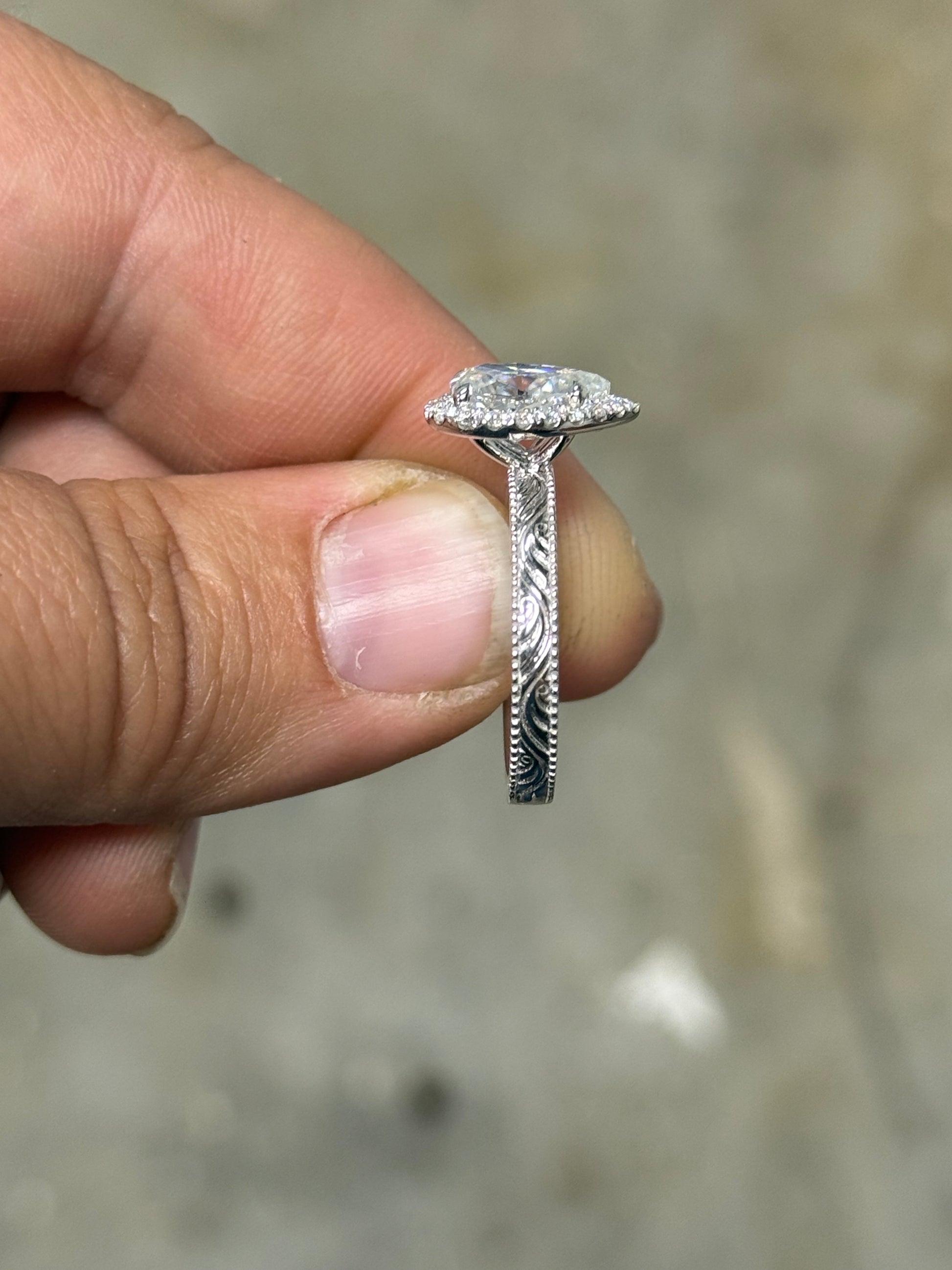 Juniper 8.5US 10K White Gold Engagement Ring Engagement Rings Tines Ranch Co