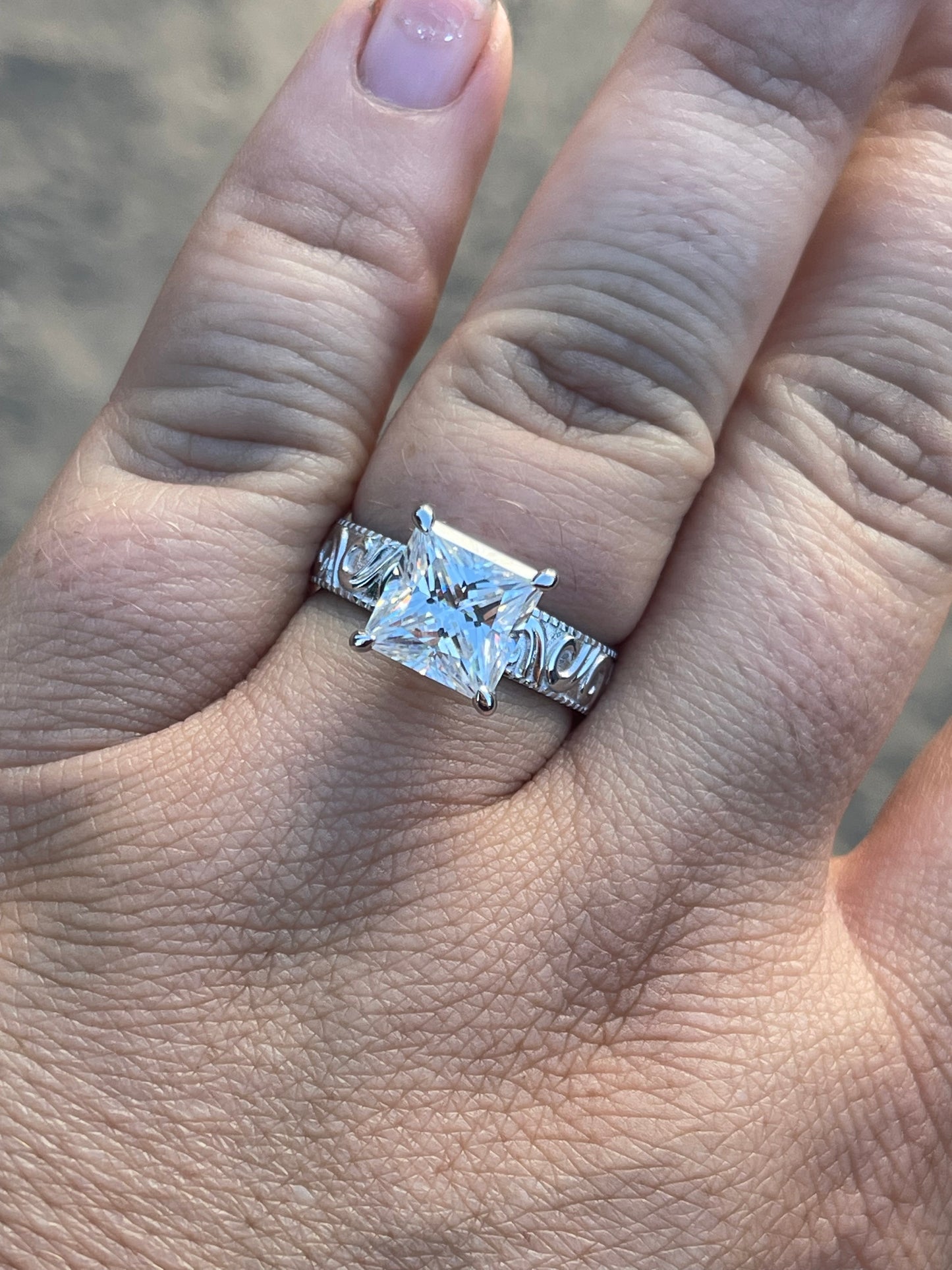 Kayla Sterling Silver Engagement Ring