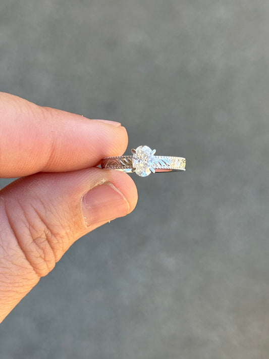 Jolene Sterling Silver Promise Ring Promise Rings Tines Ranch Co 4US 1ct Sterling Silver