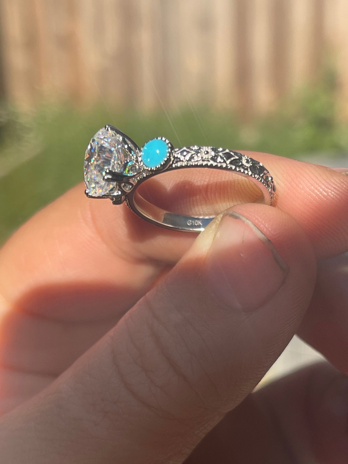 Victoria Turquoise Engagement Ring