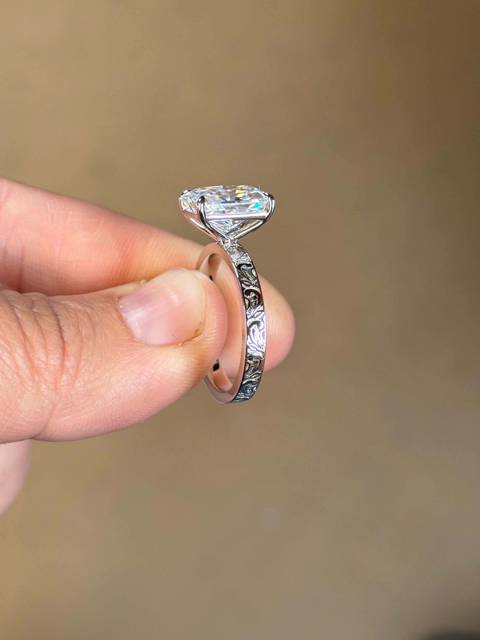 Micah 5ct Sterling Silver Engagement Ring Engagement Rings Tines Ranch Co