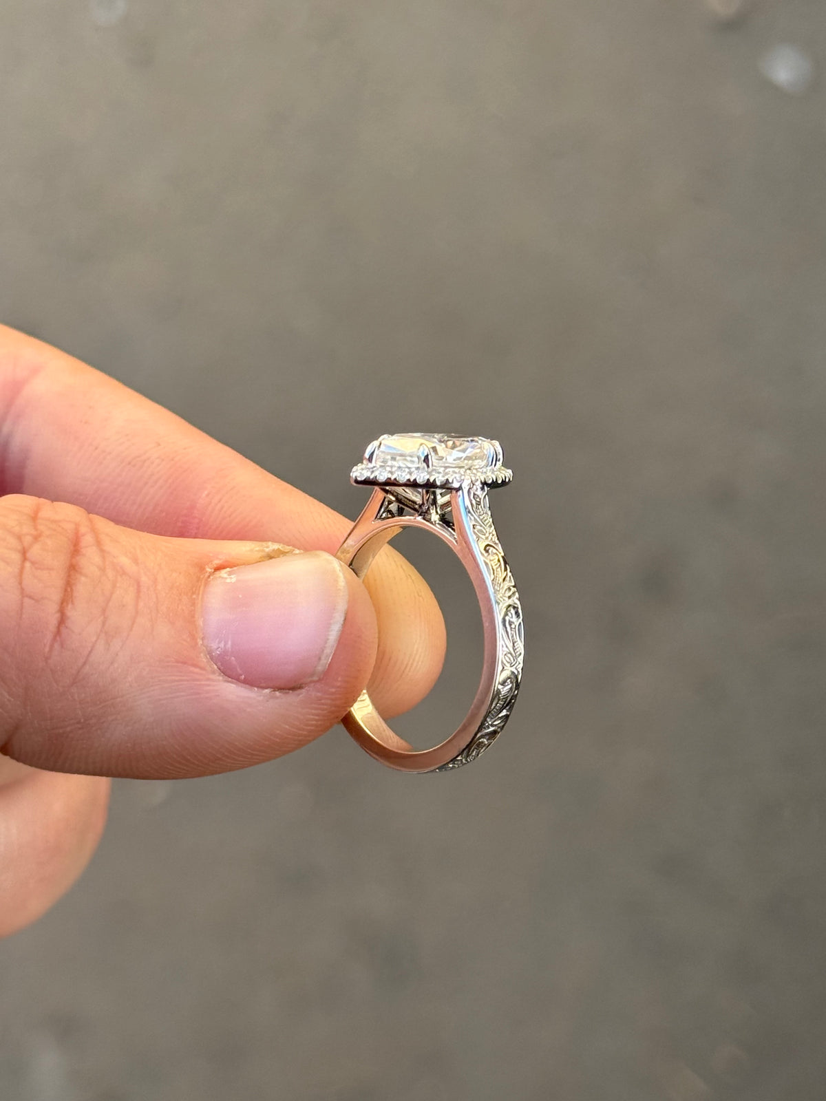 Riviera Cathedral Diamond Engagement Ring