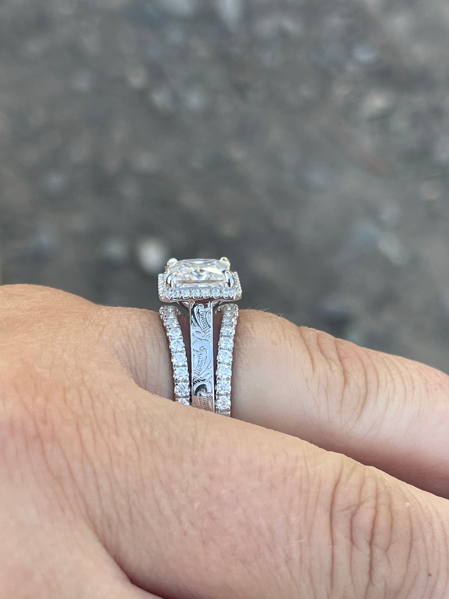 Ridley Moissanite Wedding Band