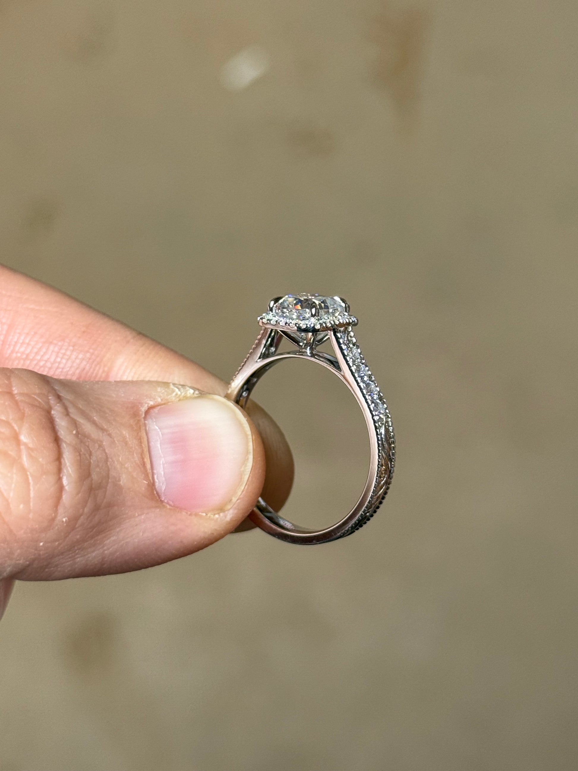 Skylar Pave Cathedral Engagement Ring Engagement Rings Tines Ranch Co