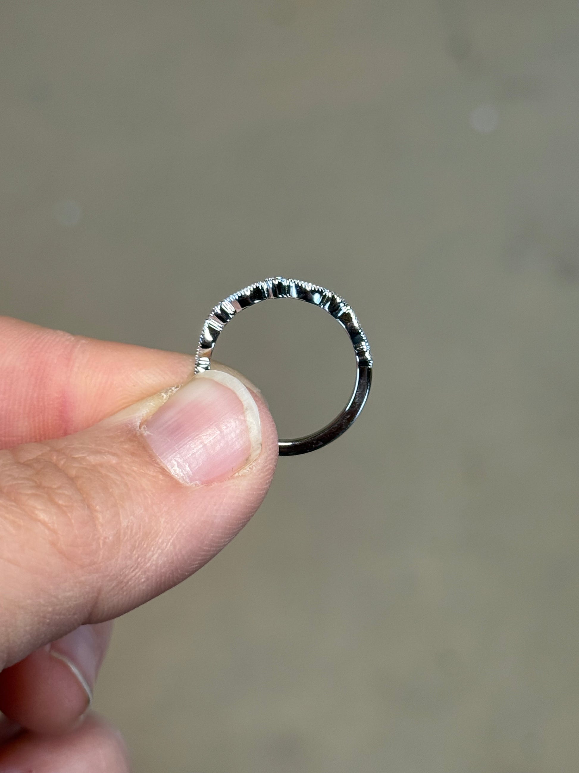 Mariposa Moissanite Wedding Band Tines Ranch Co