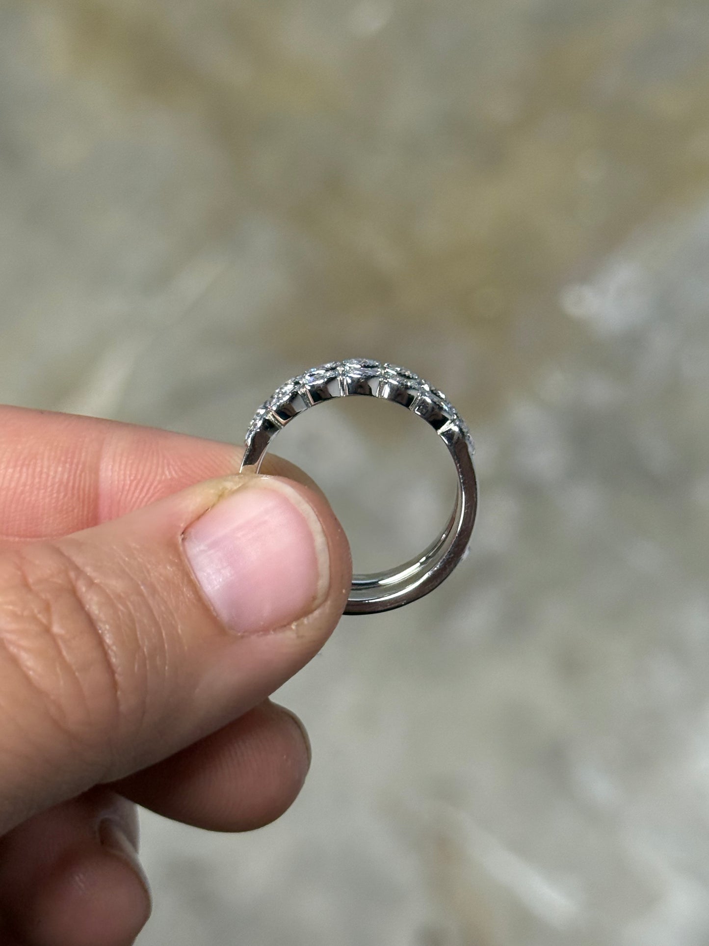 Bentley Moissanite Insert Wedding Band