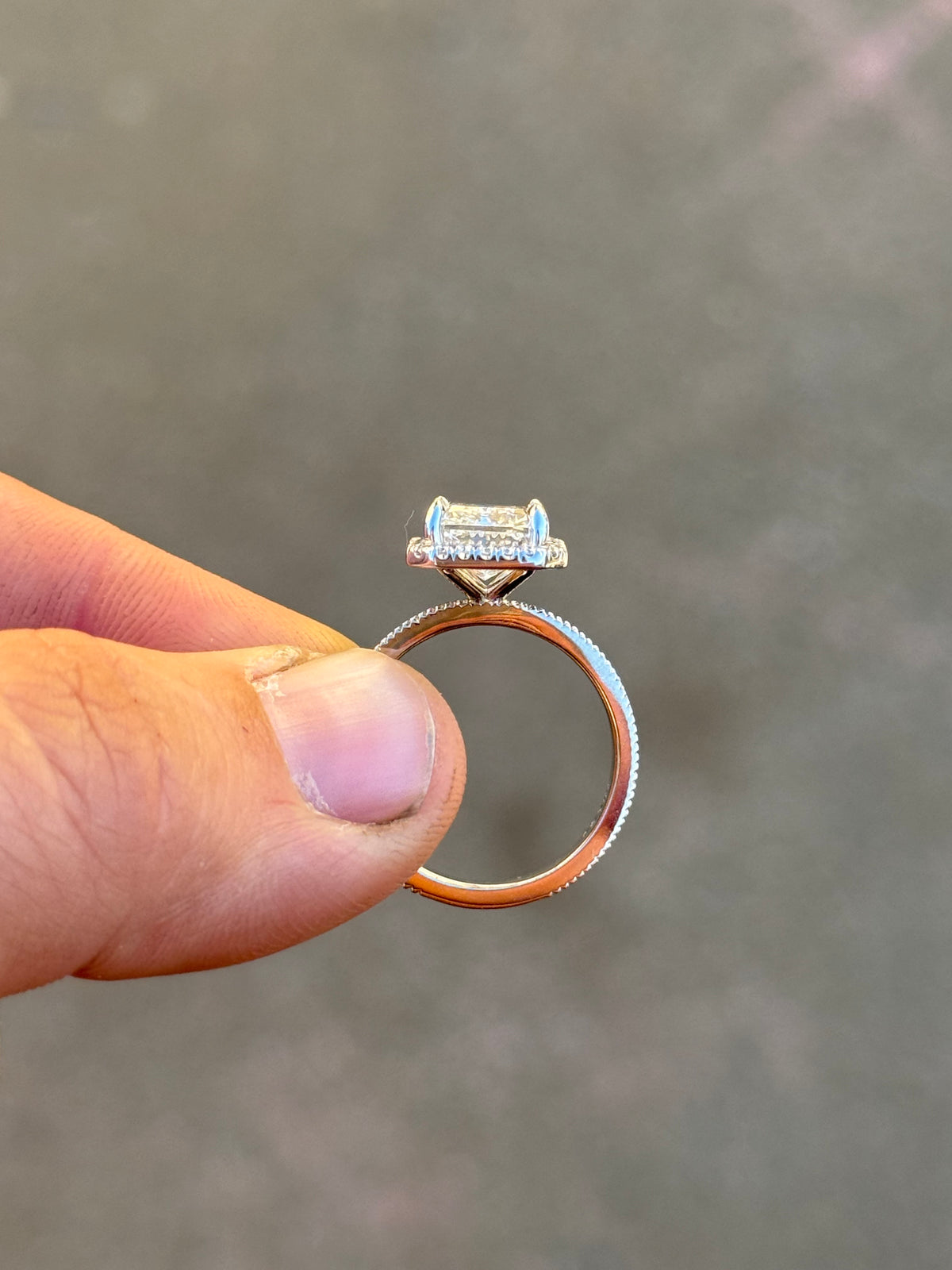 Raylee 4ct 7.5US 14K White Gold Diamond Engagement Ring