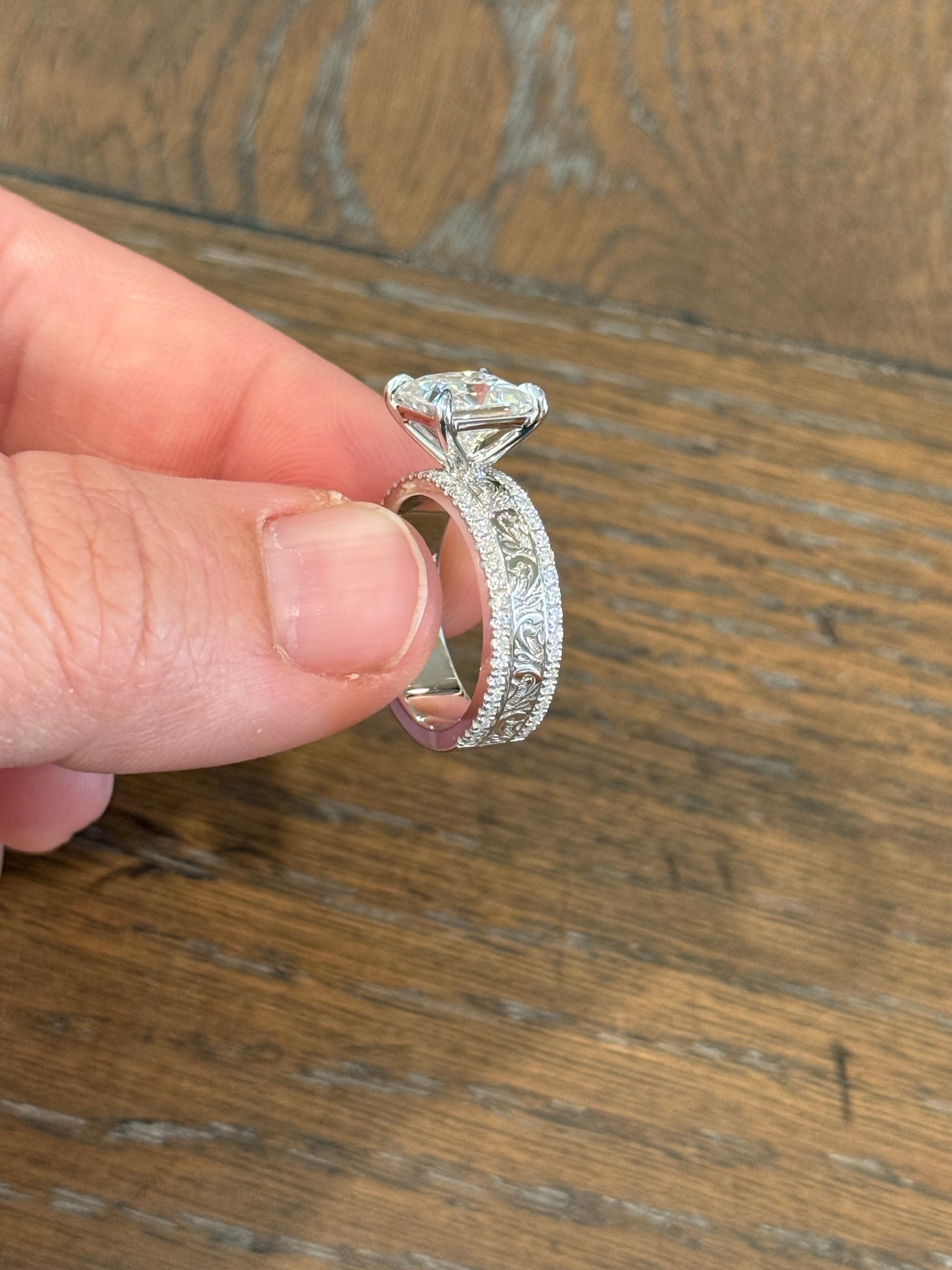 Lacey 6.5US 10K White Gold Engagement Ring Engagement Rings Tines Ranch Co