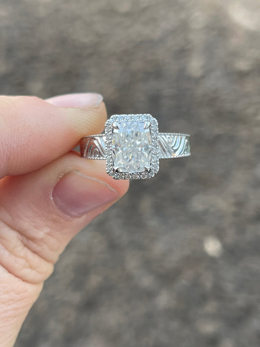 Cade Sterling Silver Engagement Ring