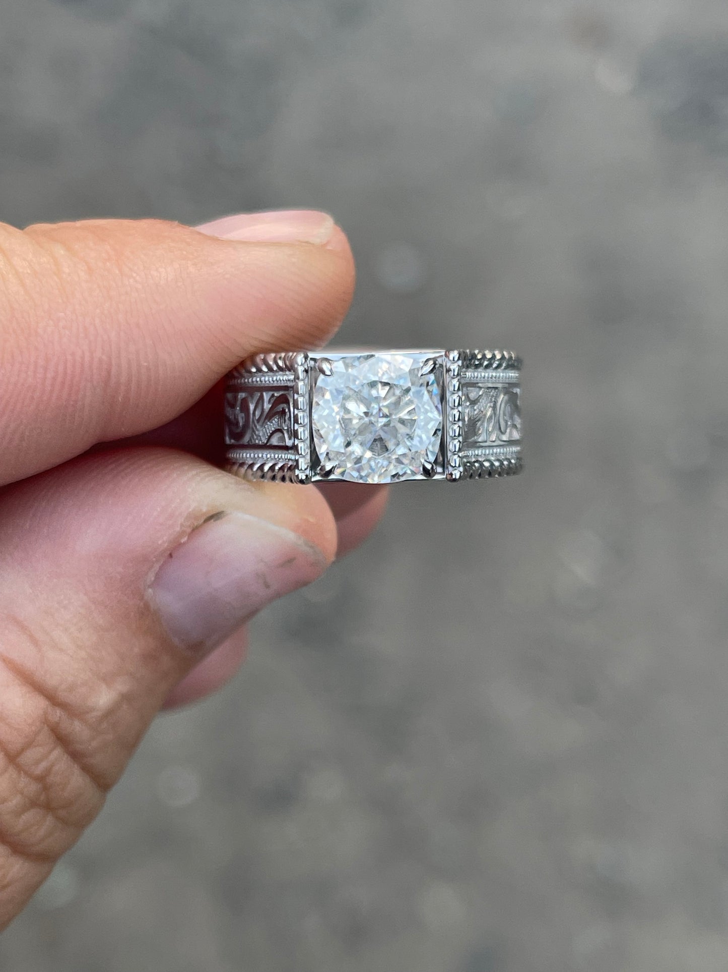 Rein Sterling Silver Engagement Ring