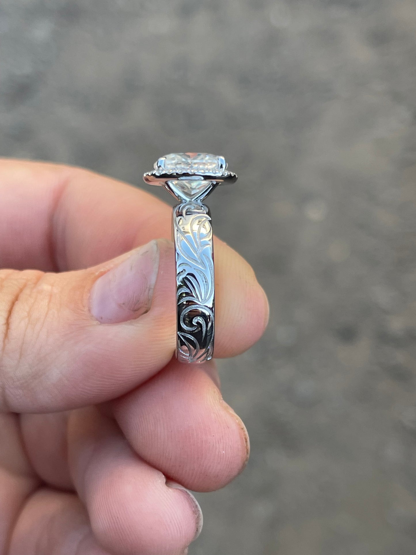 Drue Sterling Silver Engagement Ring