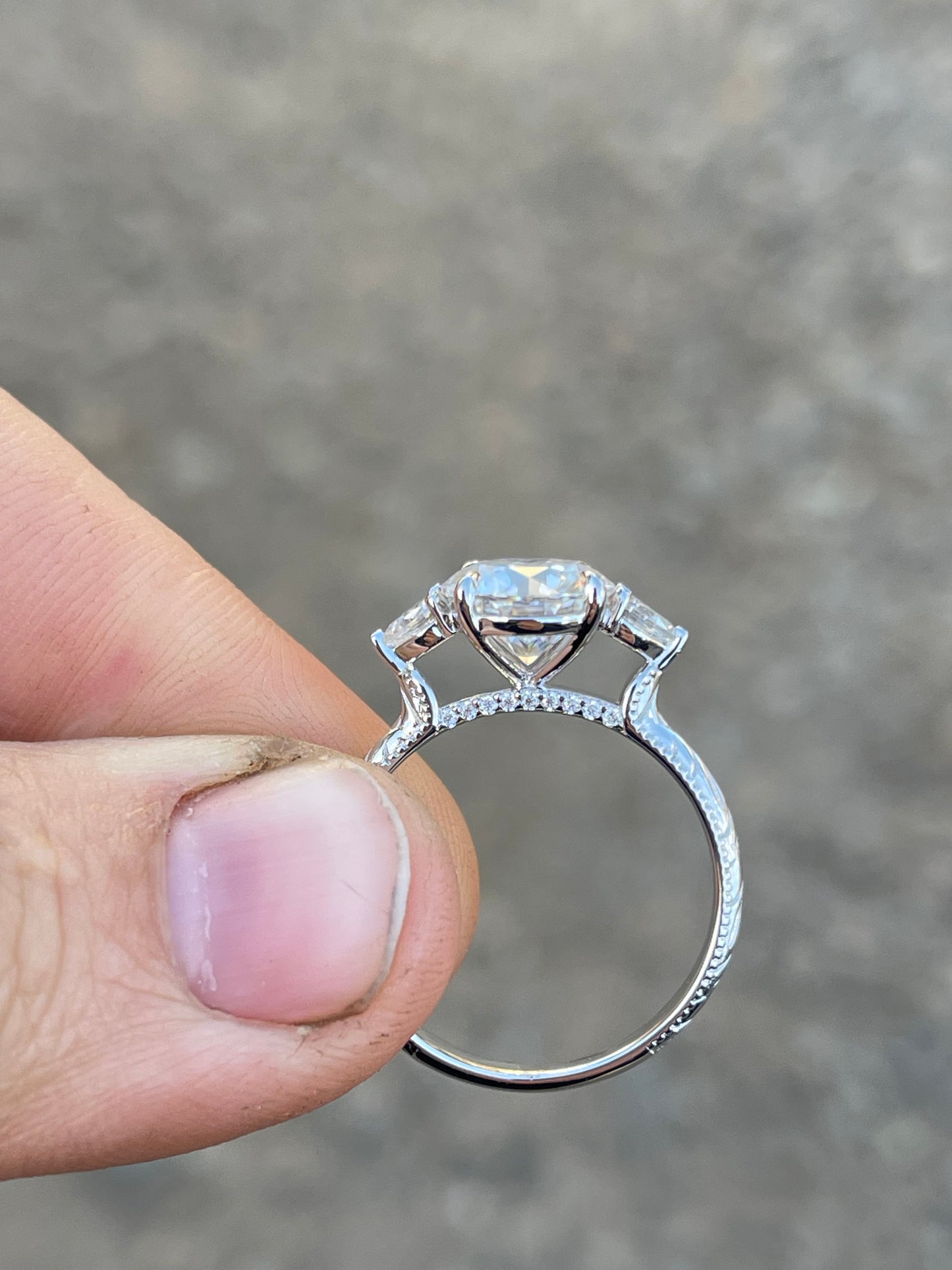 Edith Sterling Silver Engagement Ring