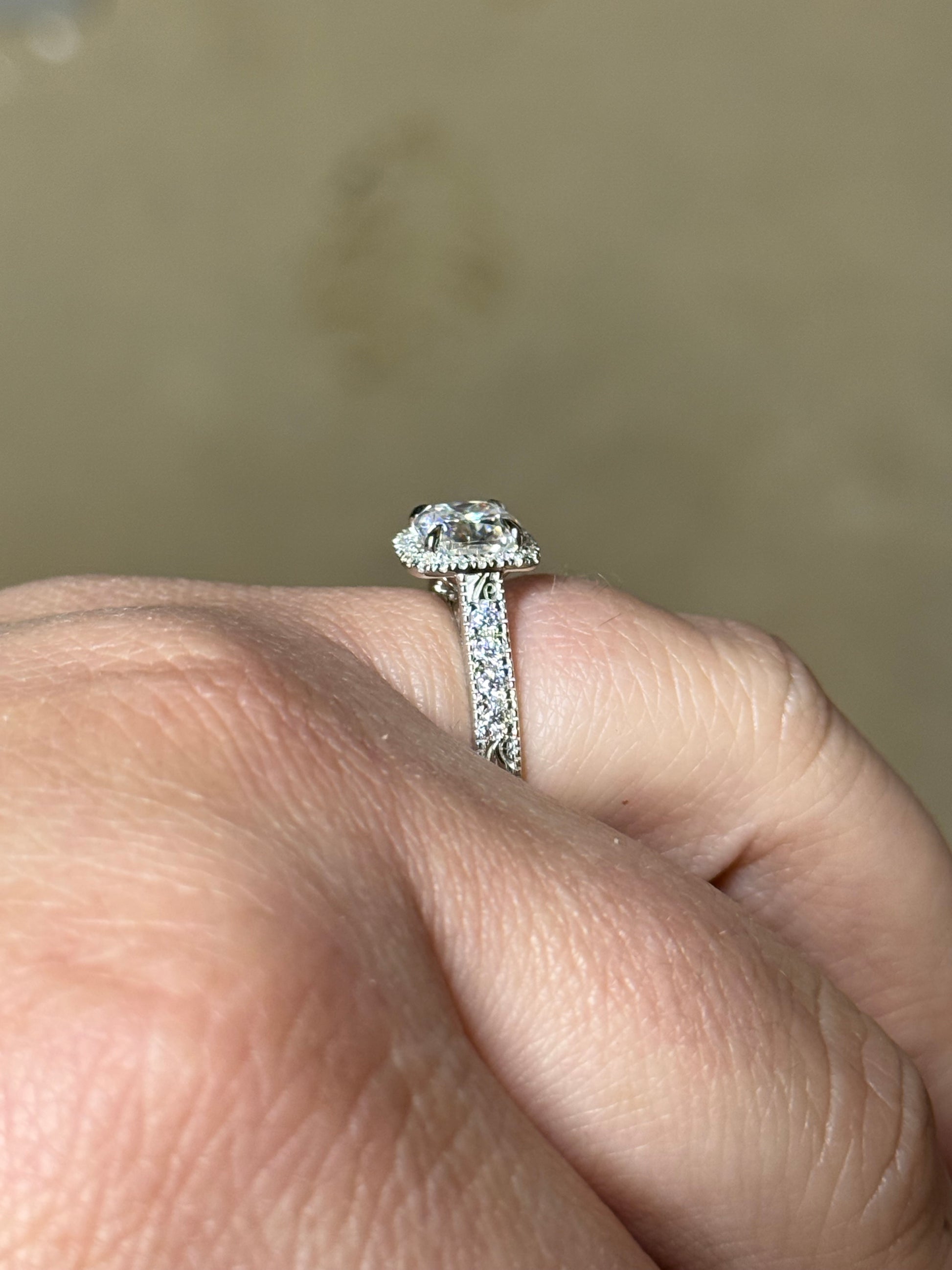 Skylar Pave Cathedral Engagement Ring Engagement Rings Tines Ranch Co