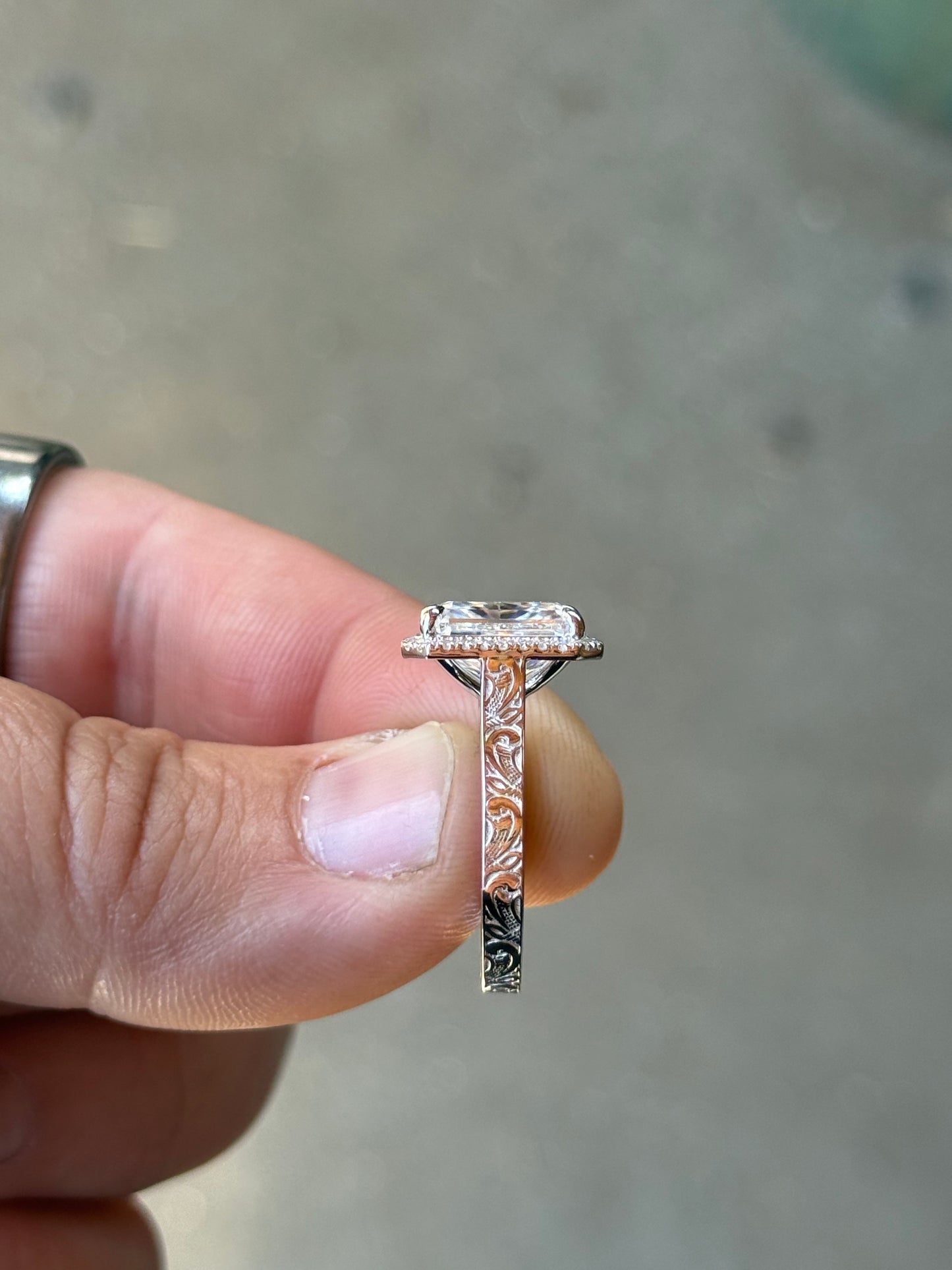 Nadeen Cathedral Diamond Engagement Ring