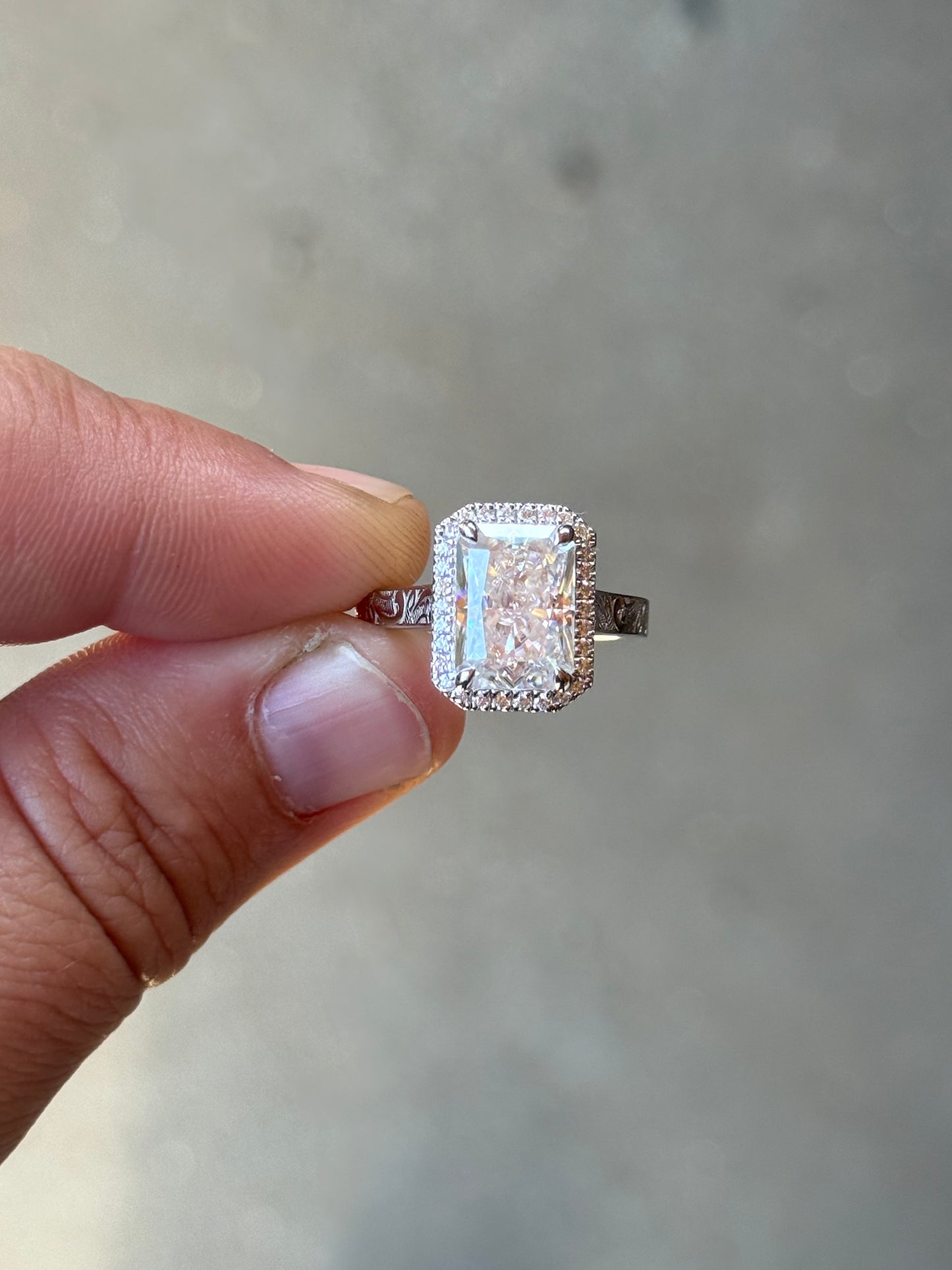 Nadeen Cathedral Diamond Engagement Ring