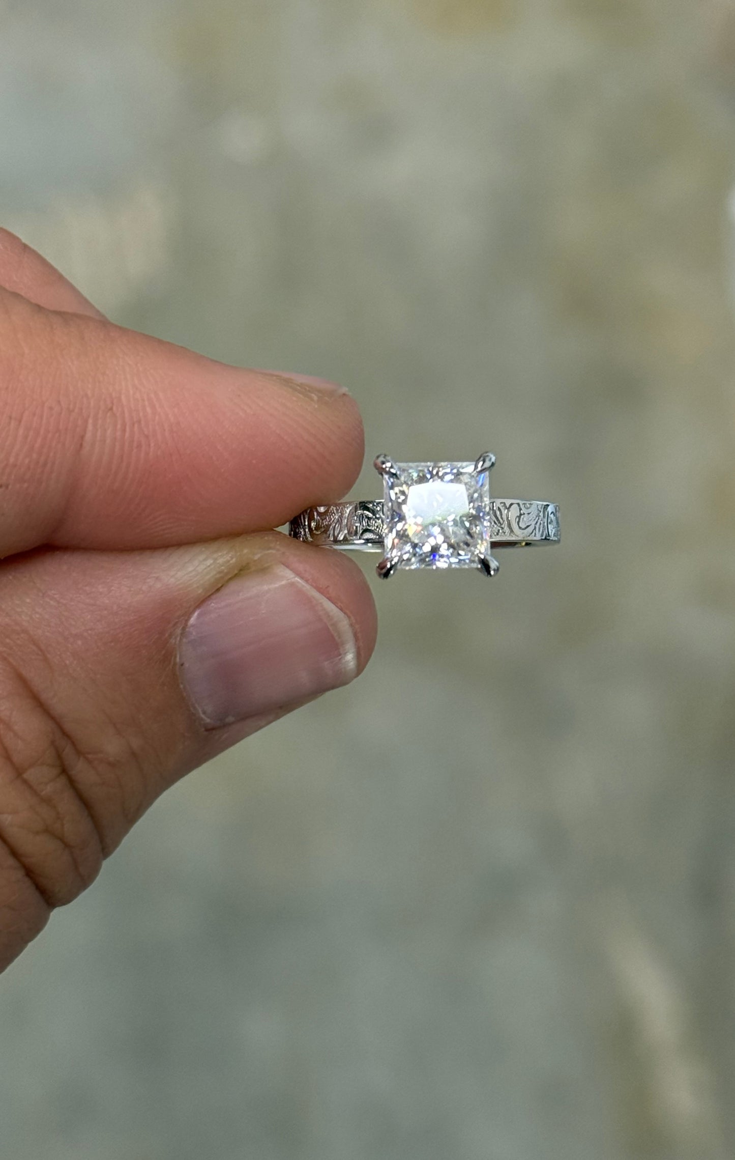 Lena 2ct Sterling Silver Engagement Ring Engagement Rings Tines Ranch Co