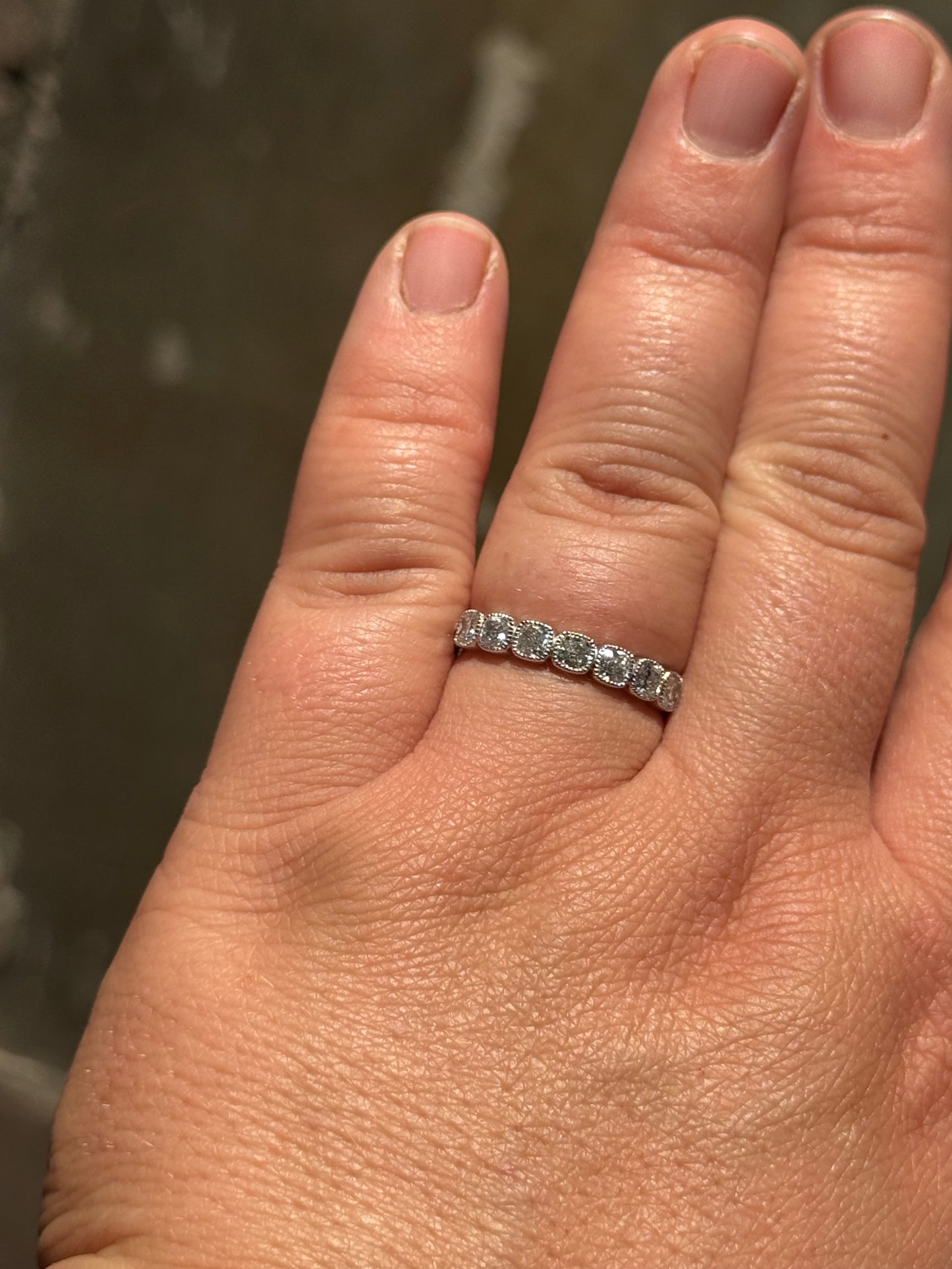 Mae Sterling Silver Moissanite Band