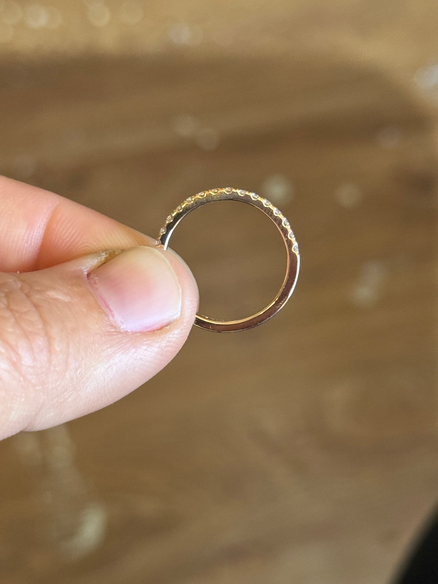 Rylee 6.5US 10K Rose Gold Moissanite Wedding Band