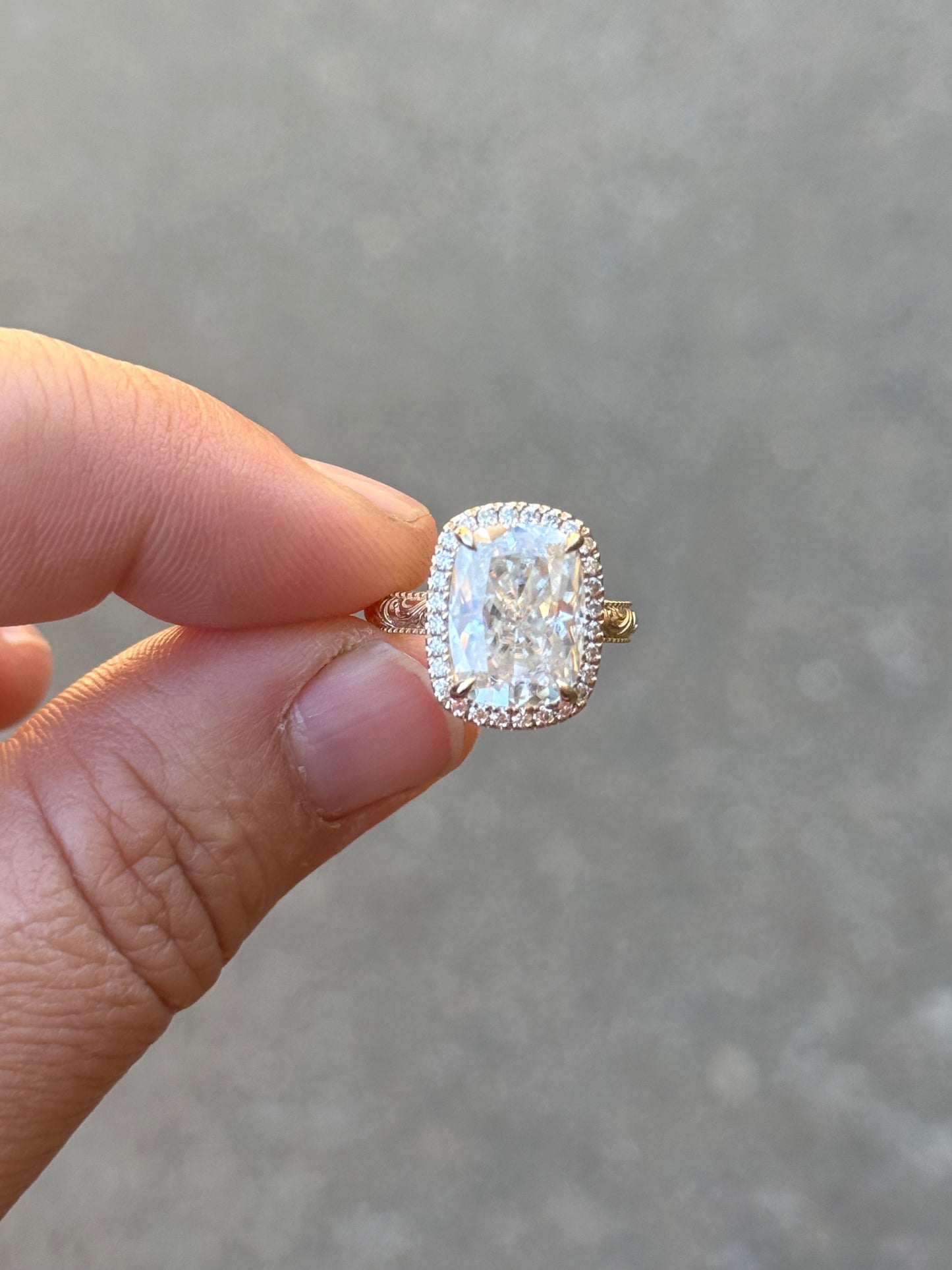 Aspen 5ct 5.5US 14K Yellow Gold Engagement Ring