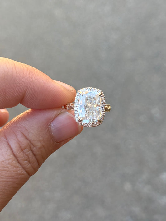 Aspen 5ct 5.5US 14K Yellow Gold Engagement Ring