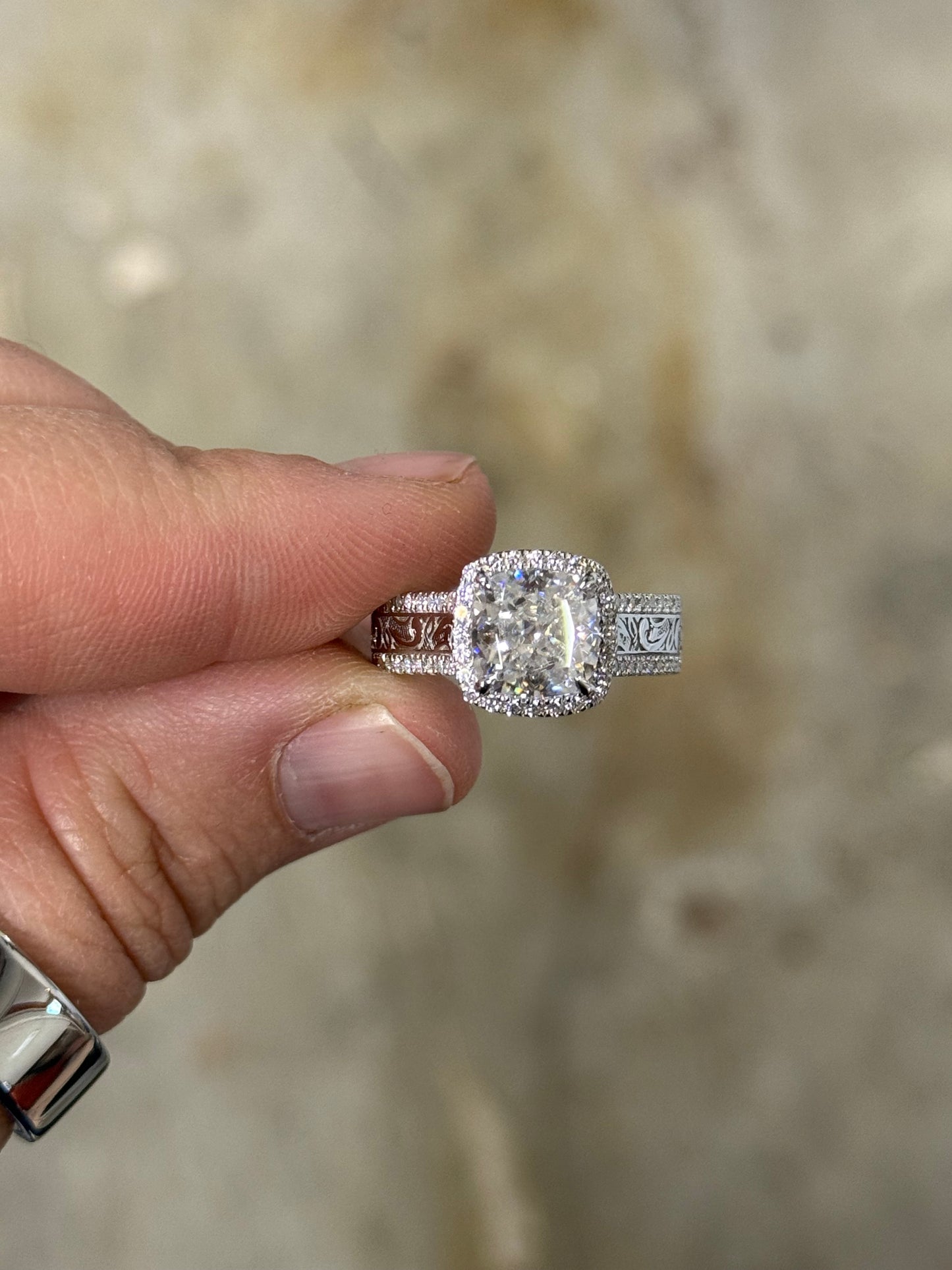 Jean DIAMOND Cathedral Engagement Ring Engagement Rings Tines Ranch Co