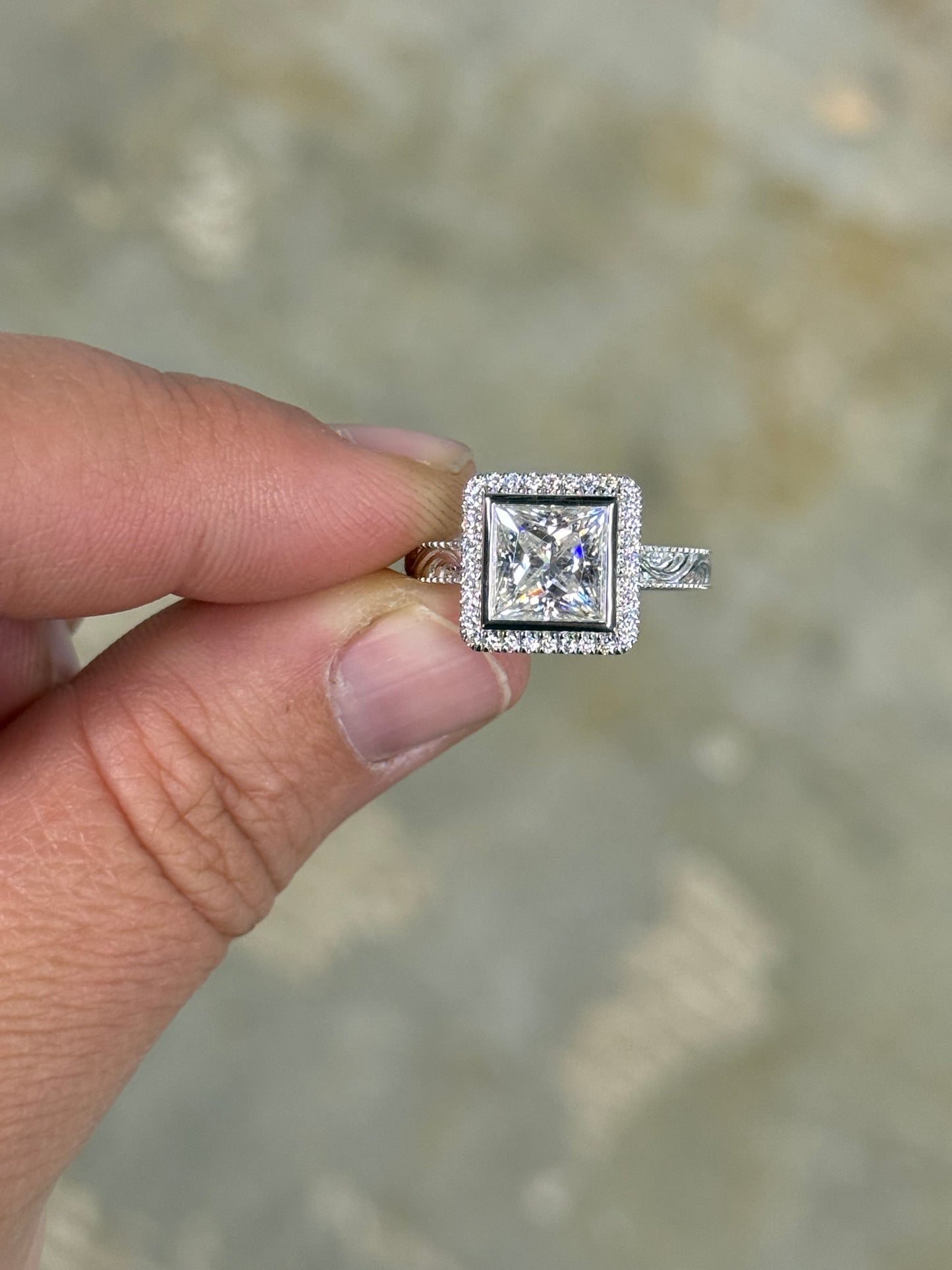 Remi (LP) Bezel Engagement Ring Engagement Rings Tines Ranch Co