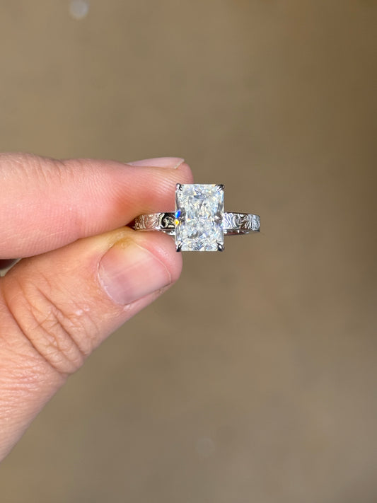 Micah 5ct Sterling Silver Engagement Ring