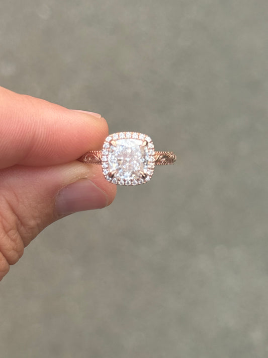 Winifred 10US 14K Rose Gold Engagement Ring Engagement Rings Tines Ranch Co