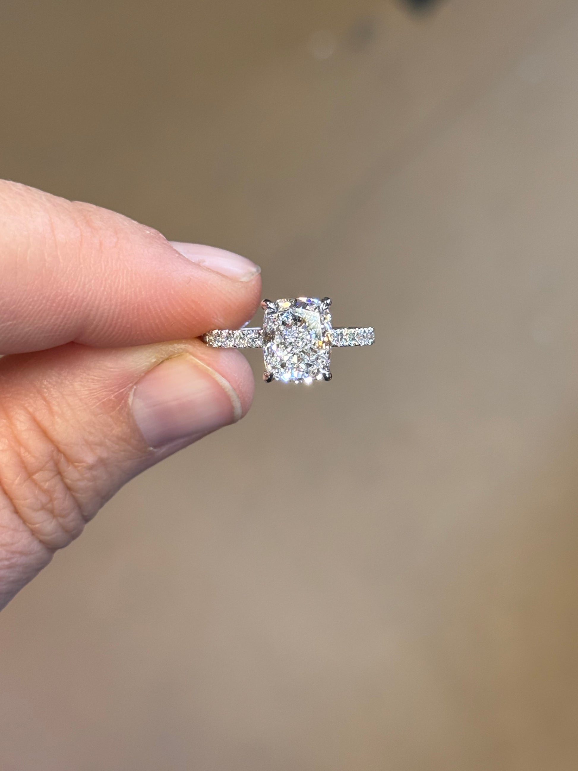 Kodi Hidden Halo 6.5US 14K White Gold DIAMOND Engagement Ring Engagement Rings Tines Ranch Co
