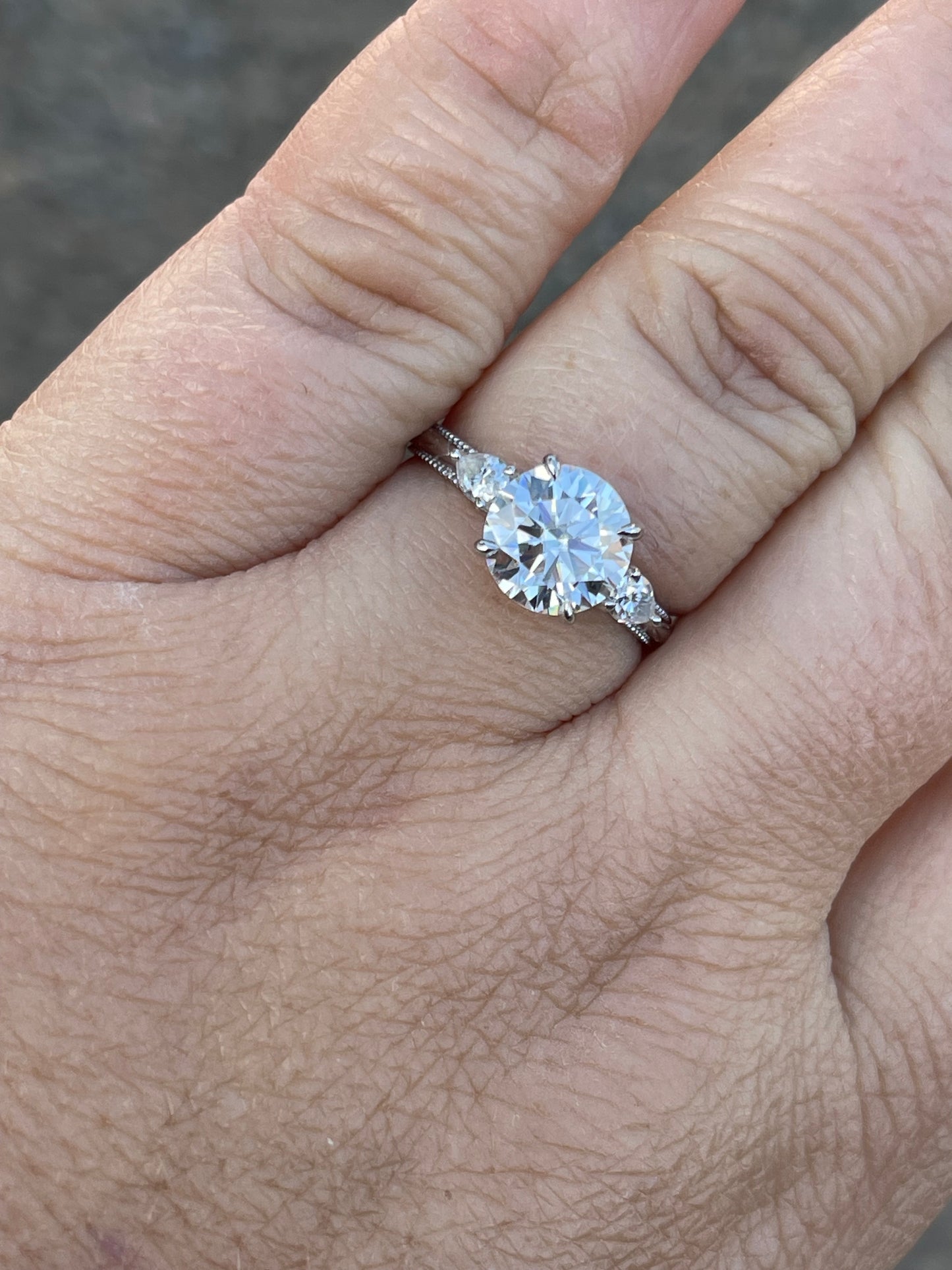Edith Sterling Silver Engagement Ring
