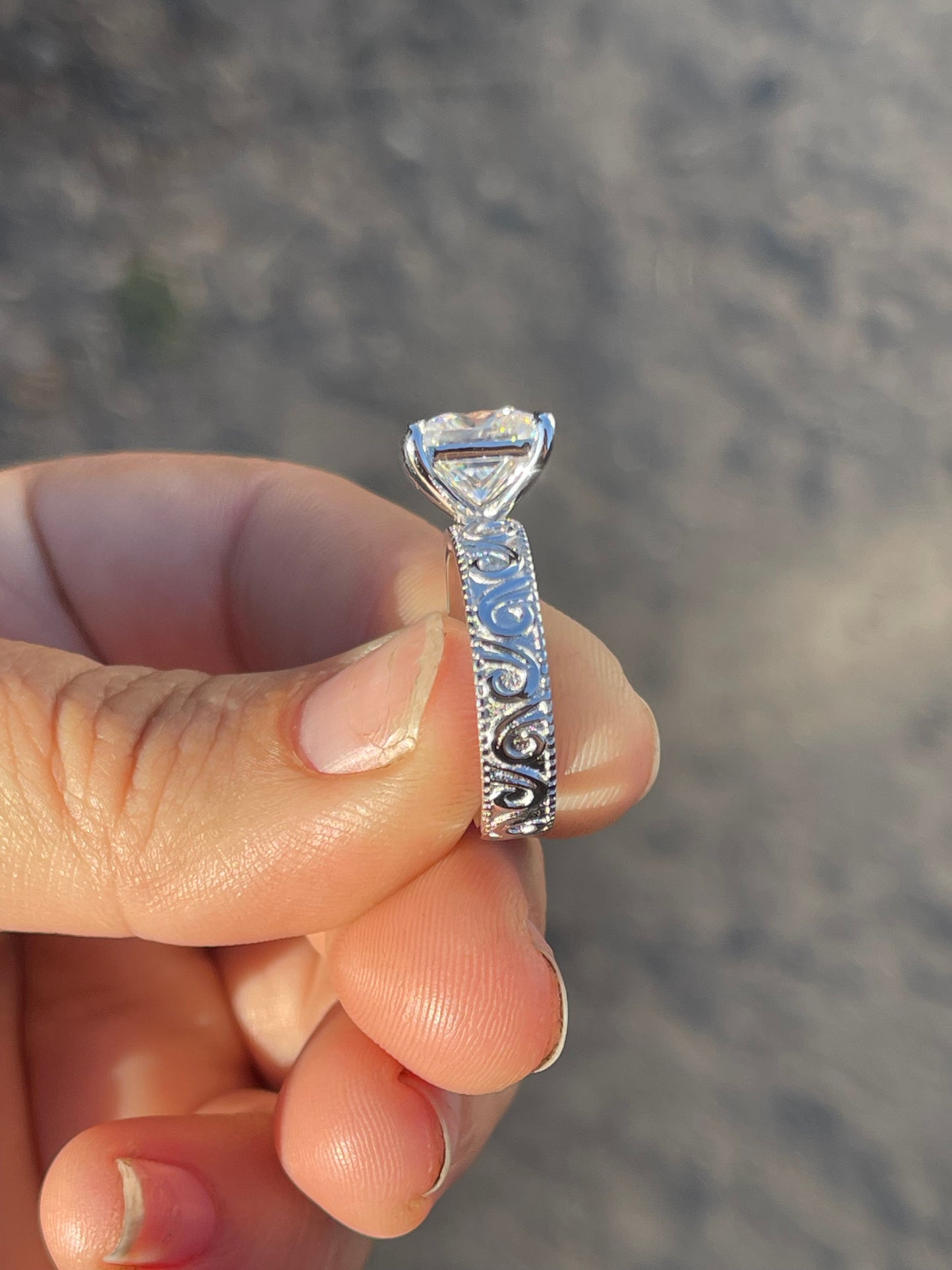 Kayla Sterling Silver Engagement Ring